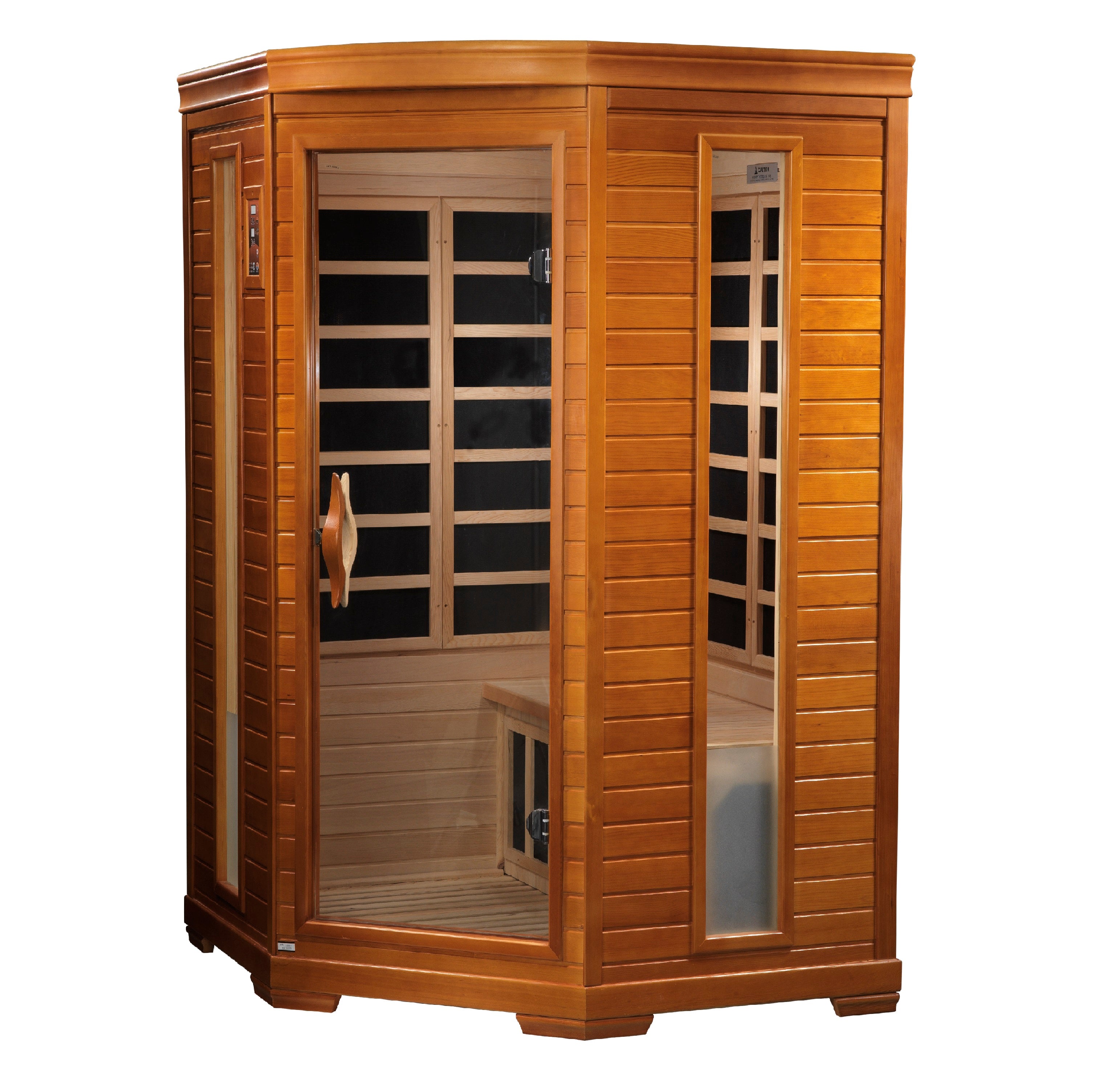 Dynamic Heming Elite 2–Person Ultra Low-EMF Infrared Sauna (Canadian Hemlock) — with Chromotherapy, Bronze Glass & Bluetooth Audio