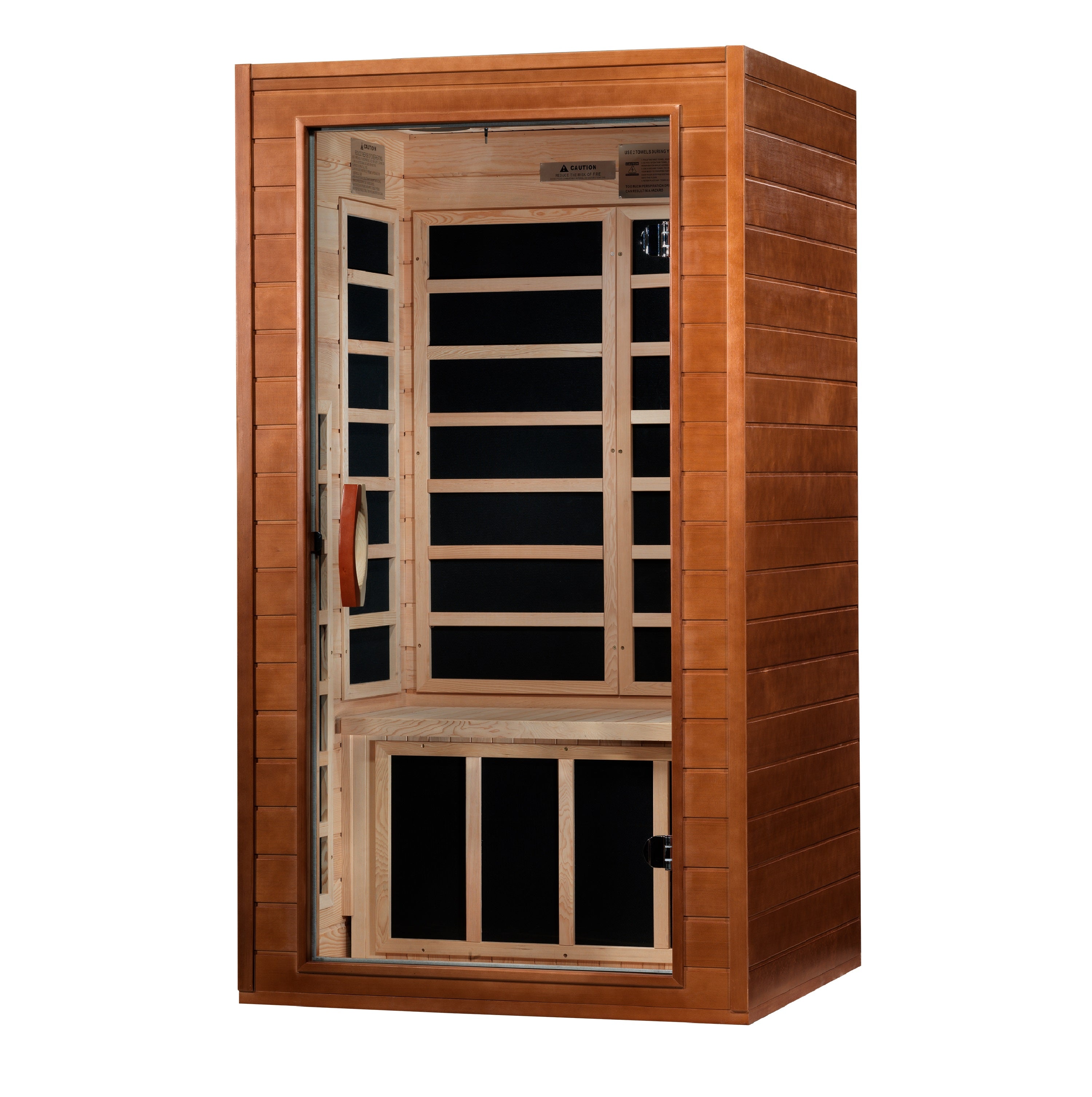 Dynamic Avila 1–2 Person Low-EMF Infrared Sauna (Canadian Hemlock) — with Chromotherapy & Bluetooth Audio