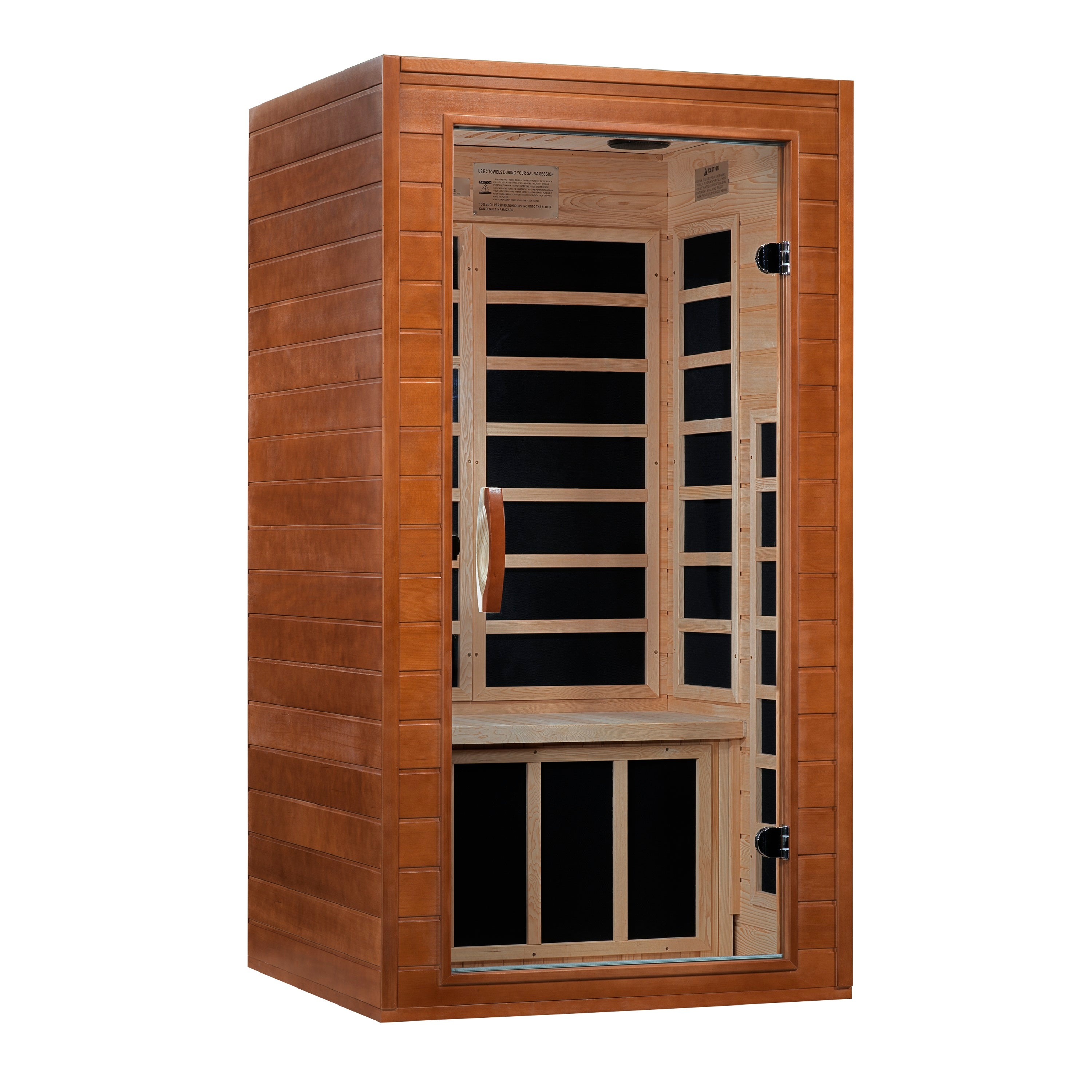 Dynamic Avila 1–2 Person Low-EMF Infrared Sauna (Canadian Hemlock) — with Chromotherapy & Bluetooth Audio