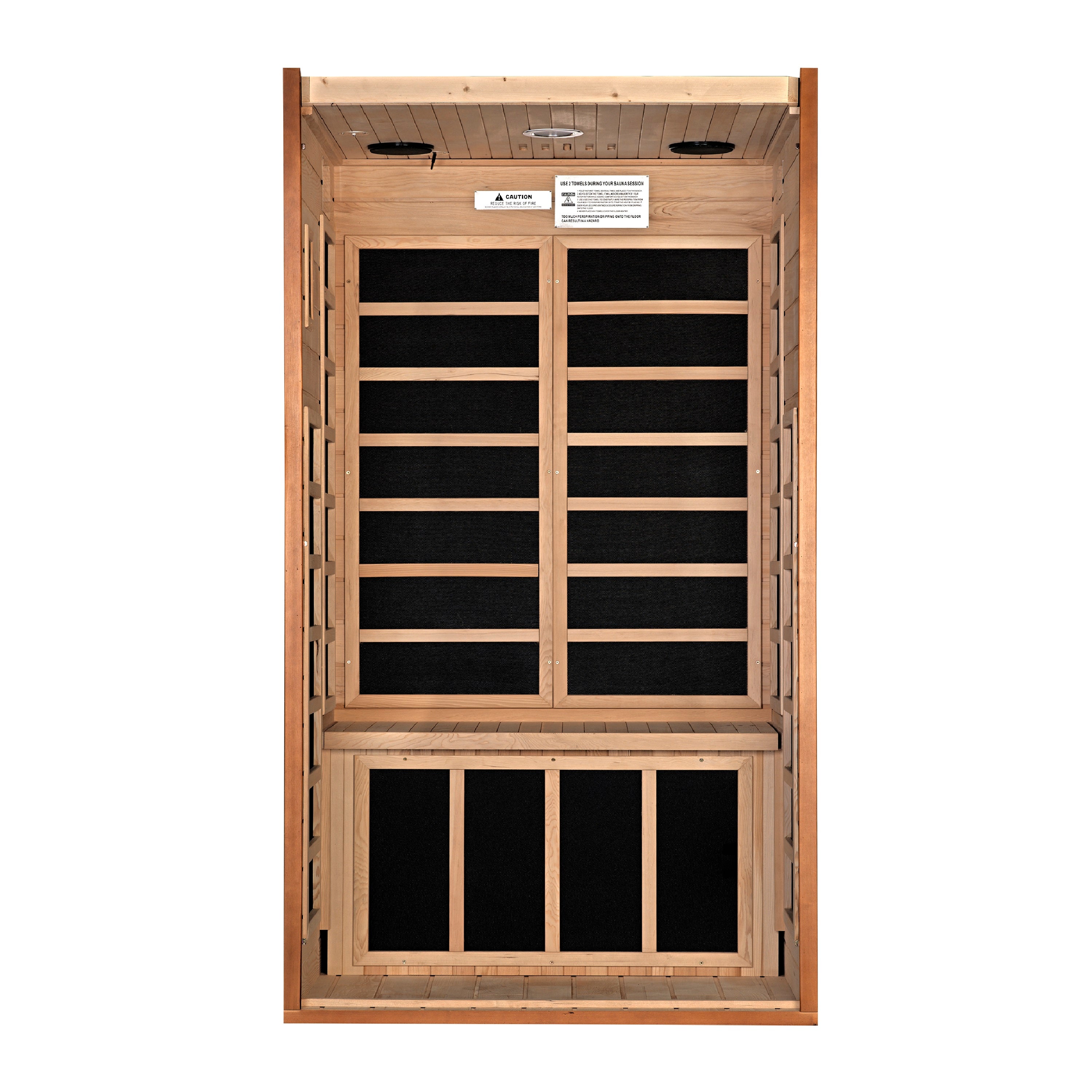 Dynamic Avila Elite 1–2 Person Ultra Low-EMF Infrared Sauna (Canadian Hemlock) — with Chromotherapy & Bluetooth Audio