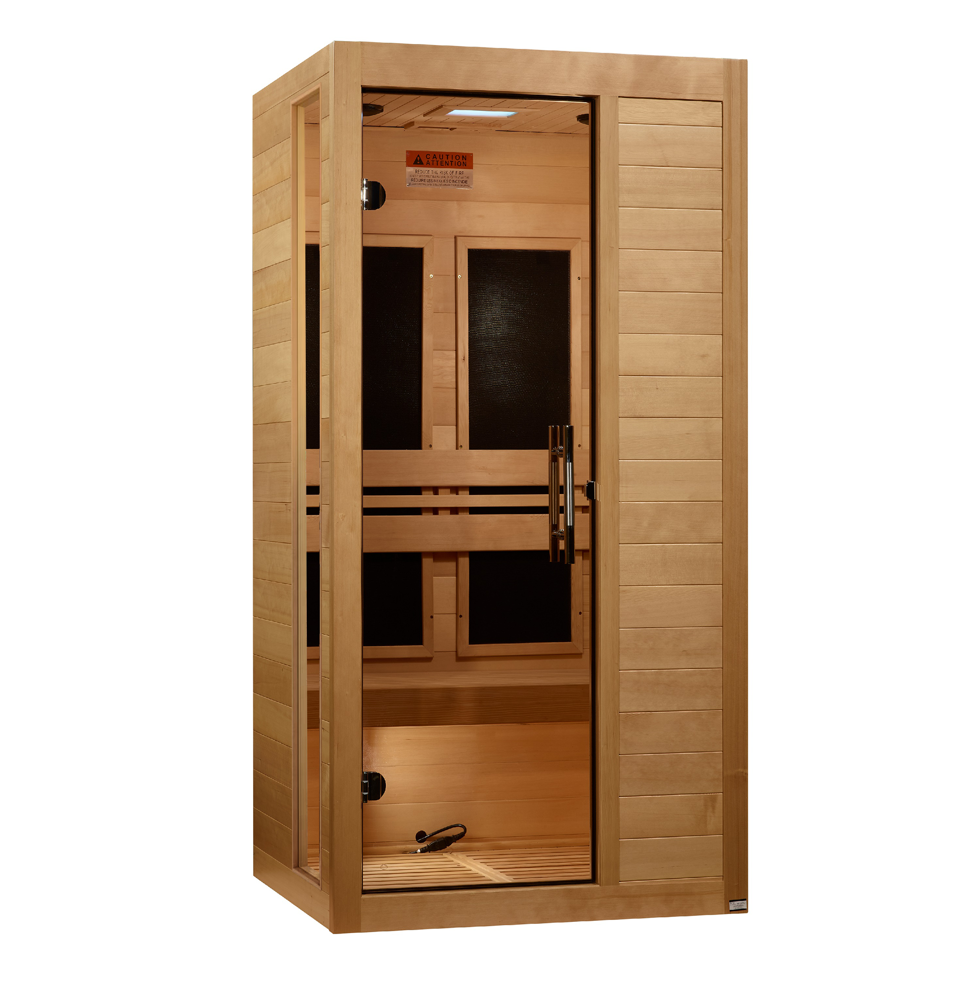 Dynamic Veneto Elite 1–2 Person Ultra Low-EMF Infrared Sauna (Canadian Hemlock) — with Chromotherapy & Bluetooth Audio
