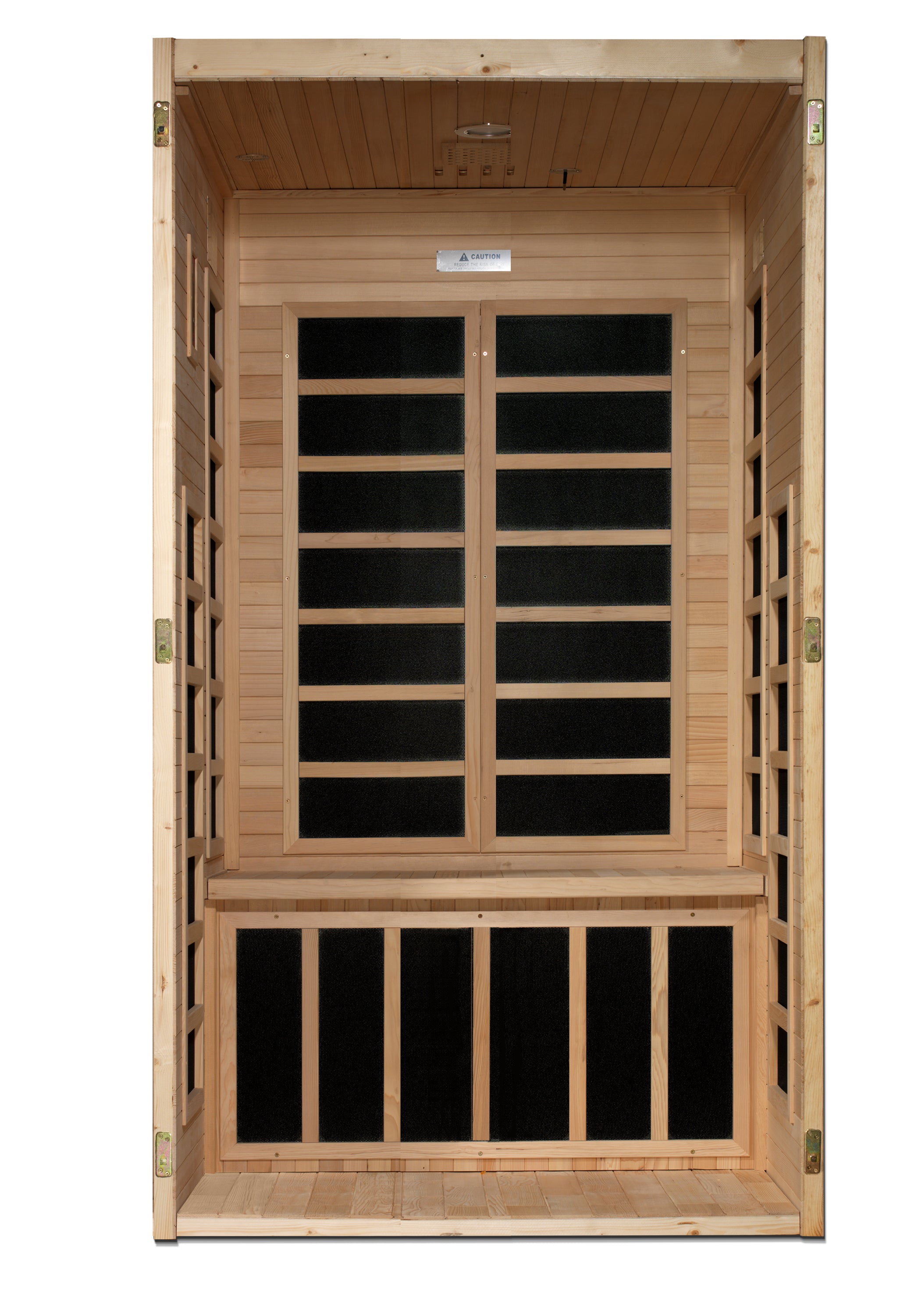 Dynamic Gracia Elite 1–2 Person Ultra Low-EMF Infrared Sauna (Canadian Hemlock) — with Chromotherapy & Bluetooth Audio