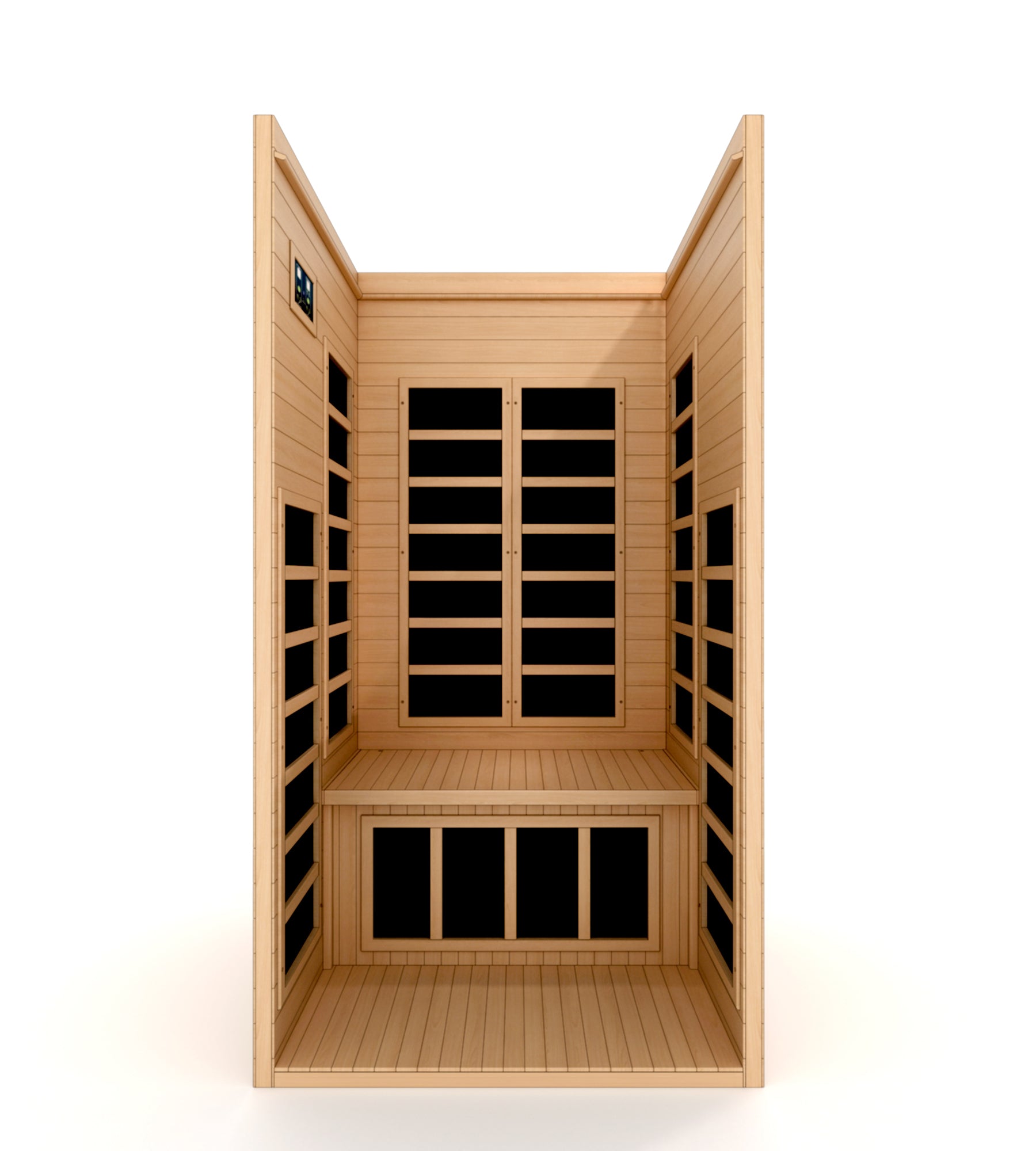 Dynamic Gracia Elite 1–2 Person Ultra Low-EMF Infrared Sauna (Canadian Hemlock) — with Chromotherapy & Bluetooth Audio