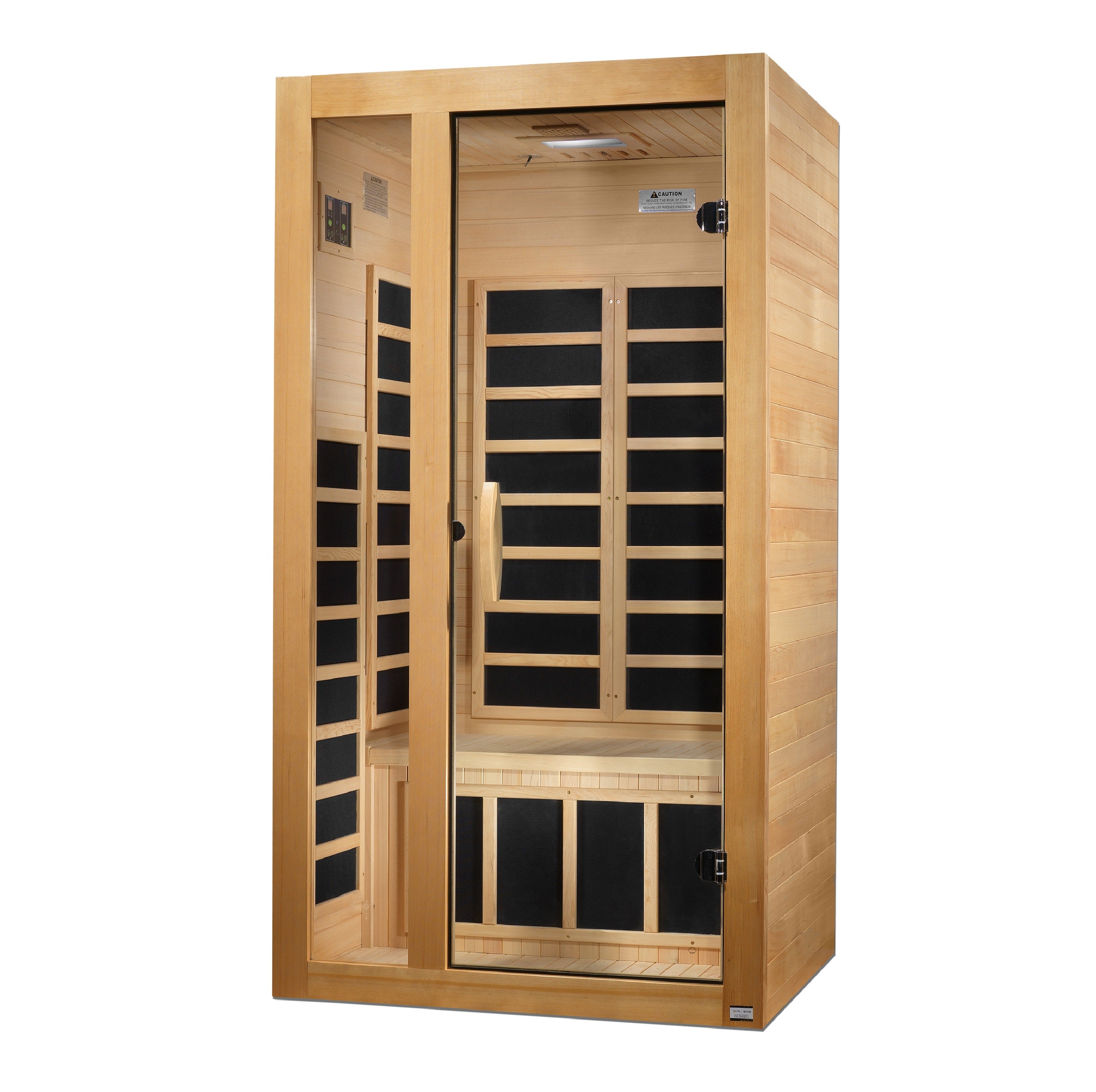 Dynamic Gracia Elite 1–2 Person Ultra Low-EMF Infrared Sauna (Canadian Hemlock) — with Chromotherapy & Bluetooth Audio