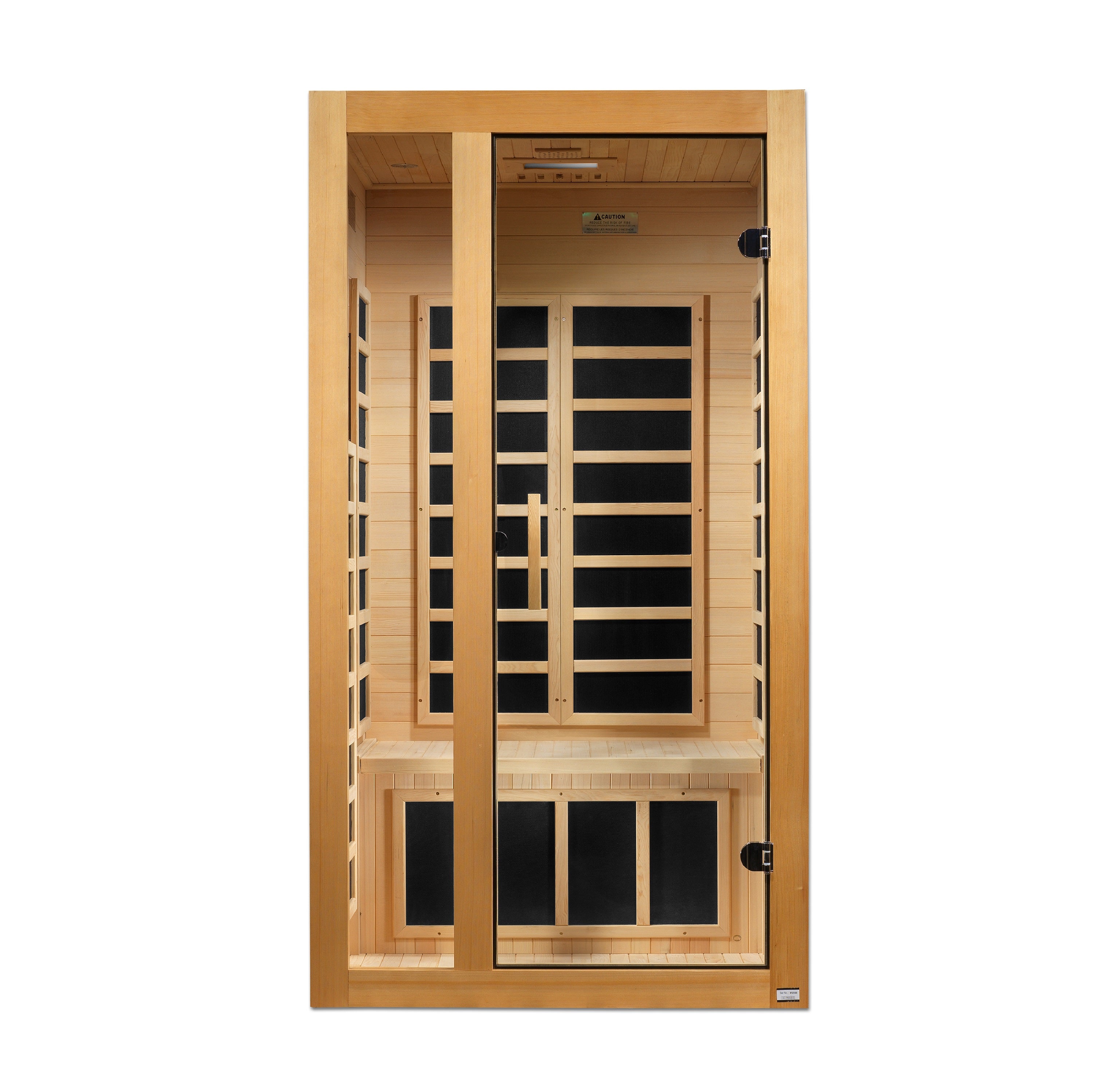 Dynamic Gracia Elite 1–2 Person Ultra Low-EMF Infrared Sauna (Canadian Hemlock) — with Chromotherapy & Bluetooth Audio