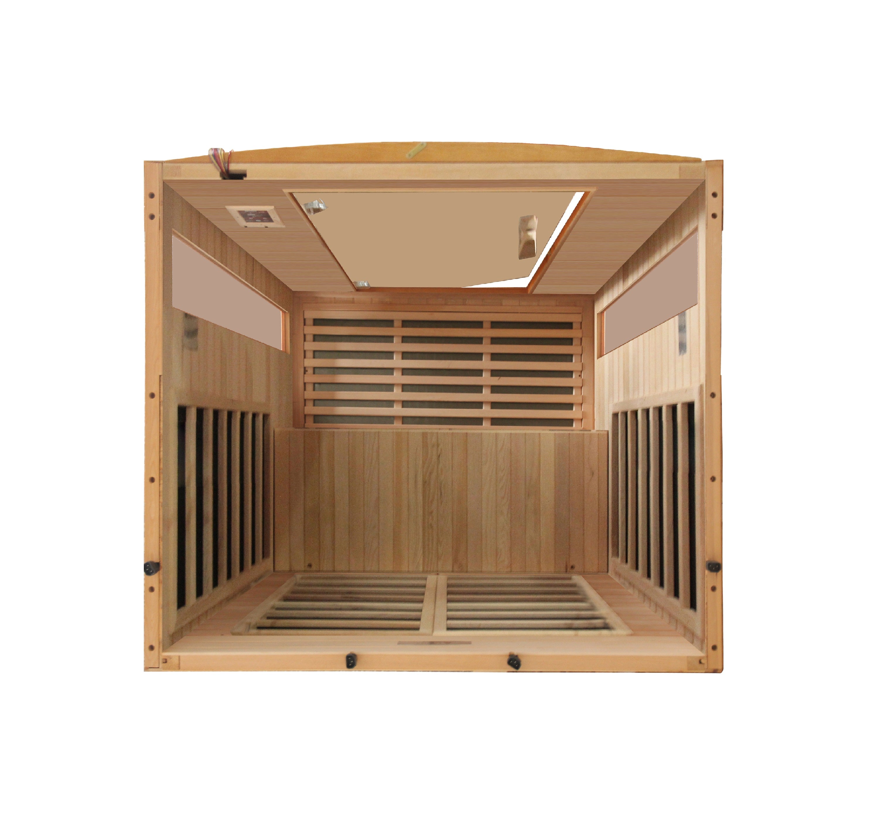 Dynamic Versailles 2–Person Low-EMF Infrared Sauna (Canadian Hemlock) — with Chromotherapy & Bluetooth Audio