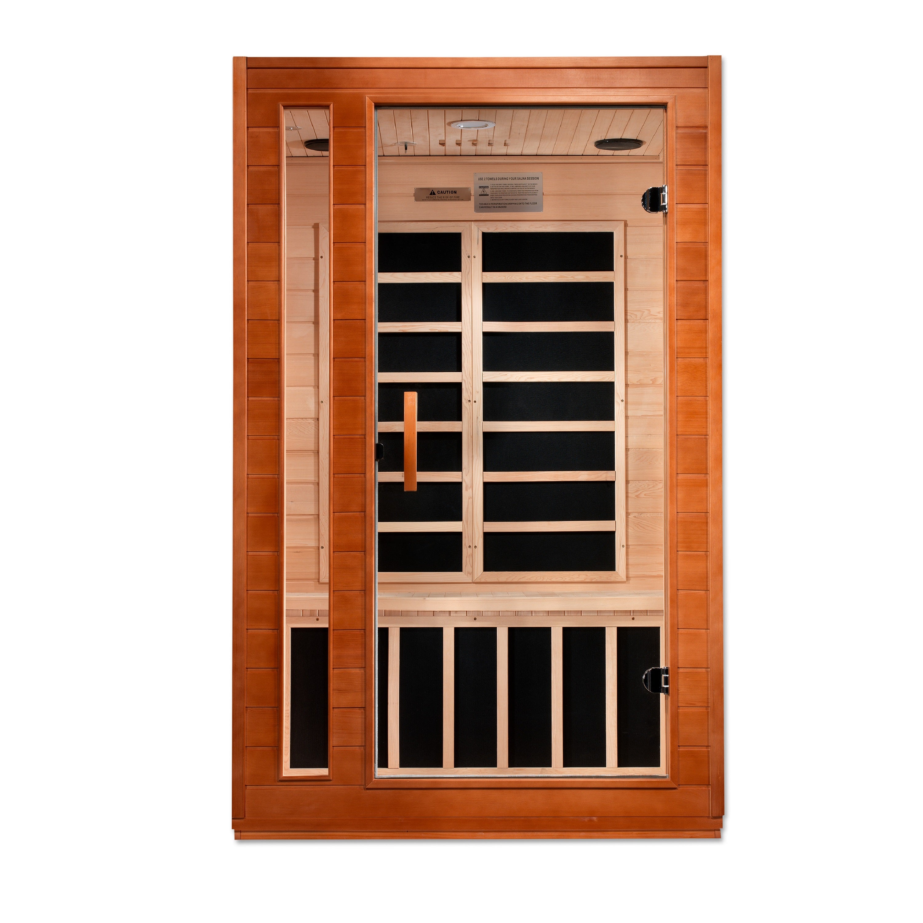Dynamic Cordoba Elite 2–Person Ultra Low-EMF Infrared Sauna (Canadian Hemlock) — with Chromotherapy & Bluetooth Audio