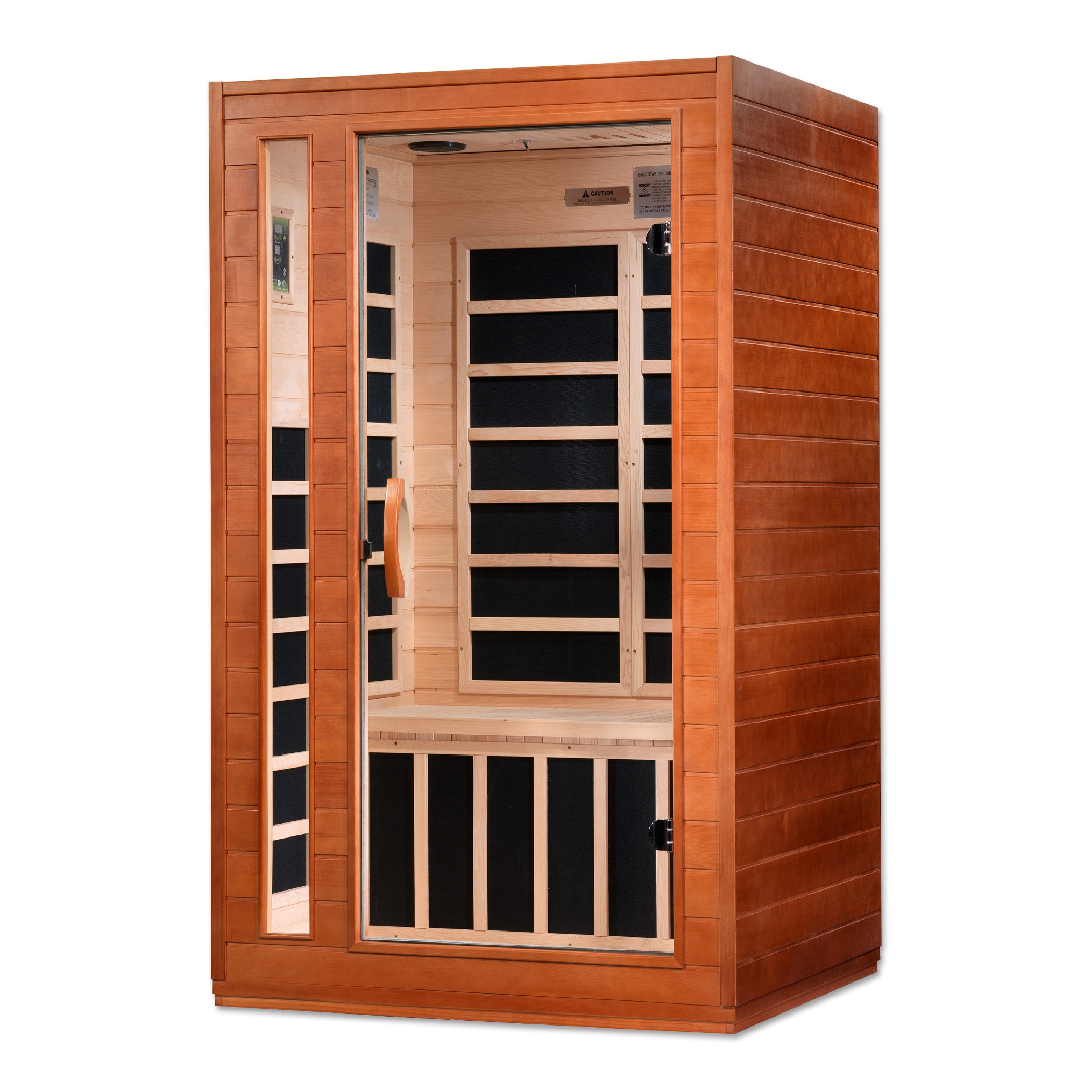 Dynamic Cordoba Elite 2–Person Ultra Low-EMF Infrared Sauna (Canadian Hemlock) — with Chromotherapy & Bluetooth Audio