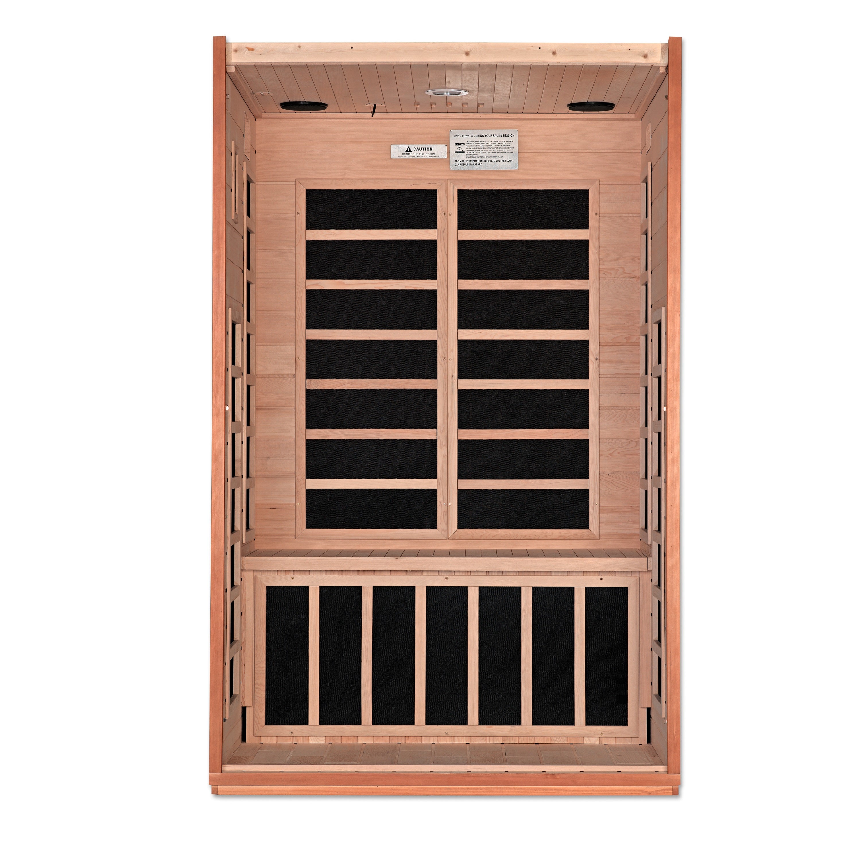 Dynamic Cordoba Elite 2–Person Ultra Low-EMF Infrared Sauna (Canadian Hemlock) — with Chromotherapy & Bluetooth Audio