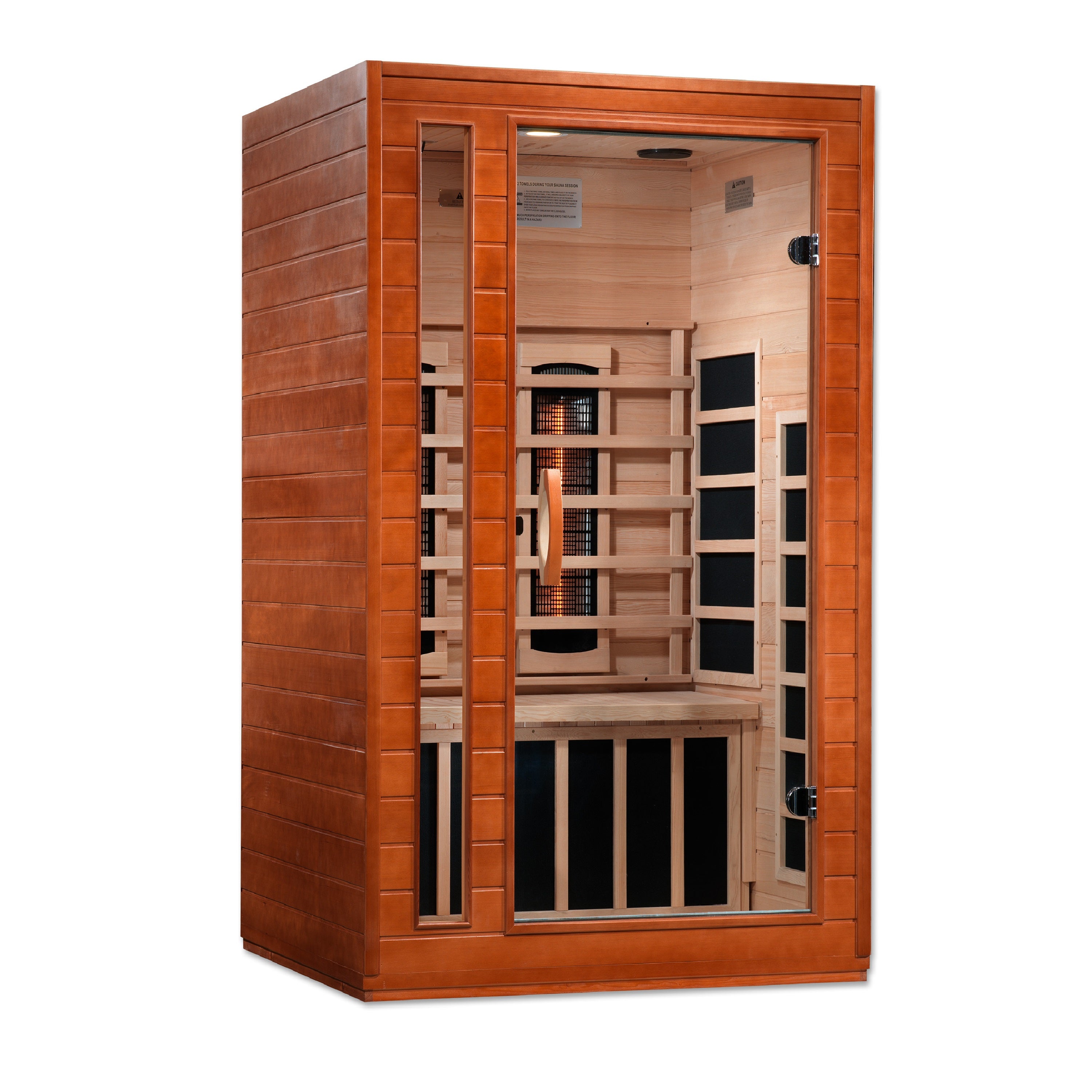 Dynamic Cordoba 2–Person Full-Spectrum (Near-Zero EMF) Infrared Sauna (Canadian Hemlock) — with Chromotherapy & Bluetooth Audio