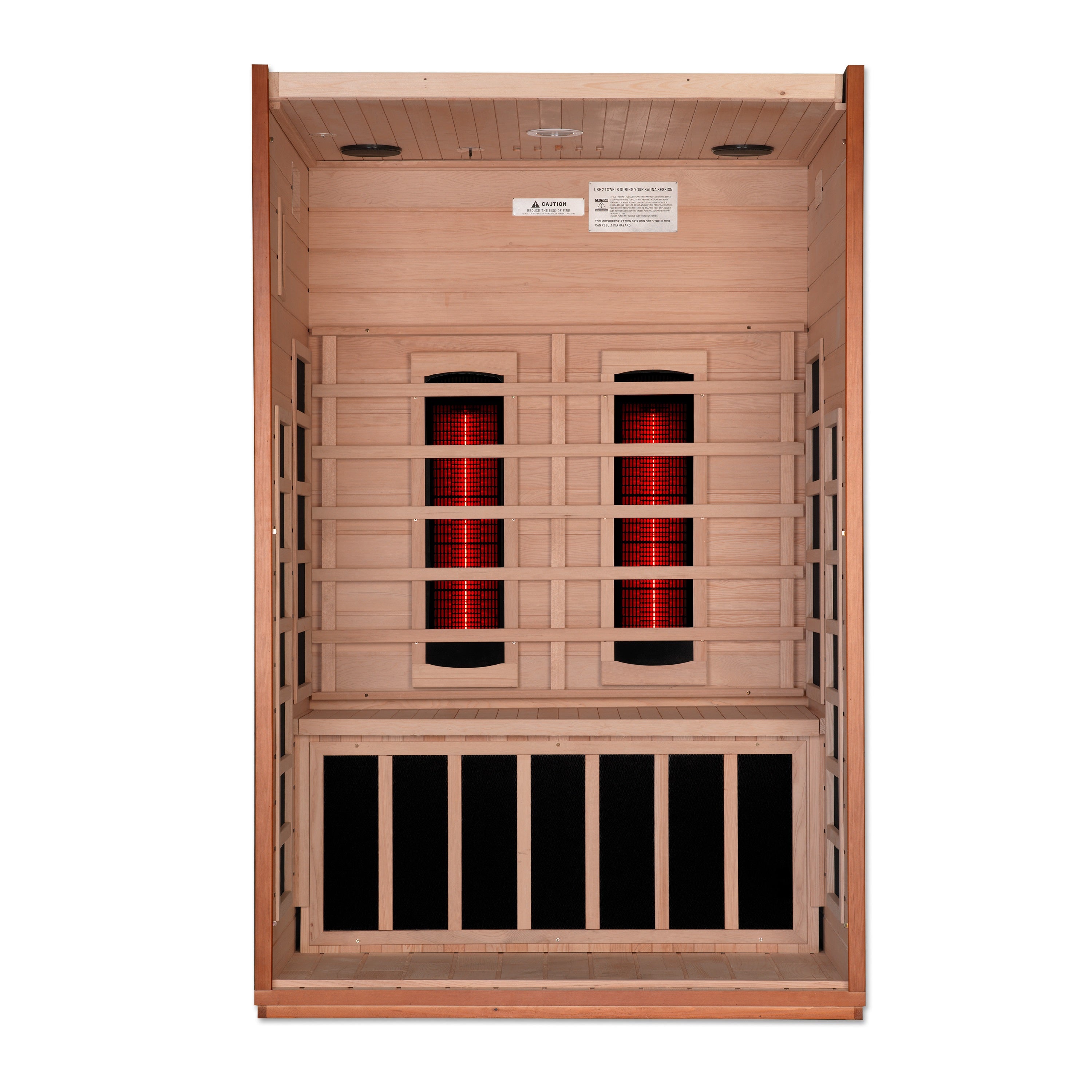 Dynamic Cordoba 2–Person Full-Spectrum (Near-Zero EMF) Infrared Sauna (Canadian Hemlock) — with Chromotherapy & Bluetooth Audio