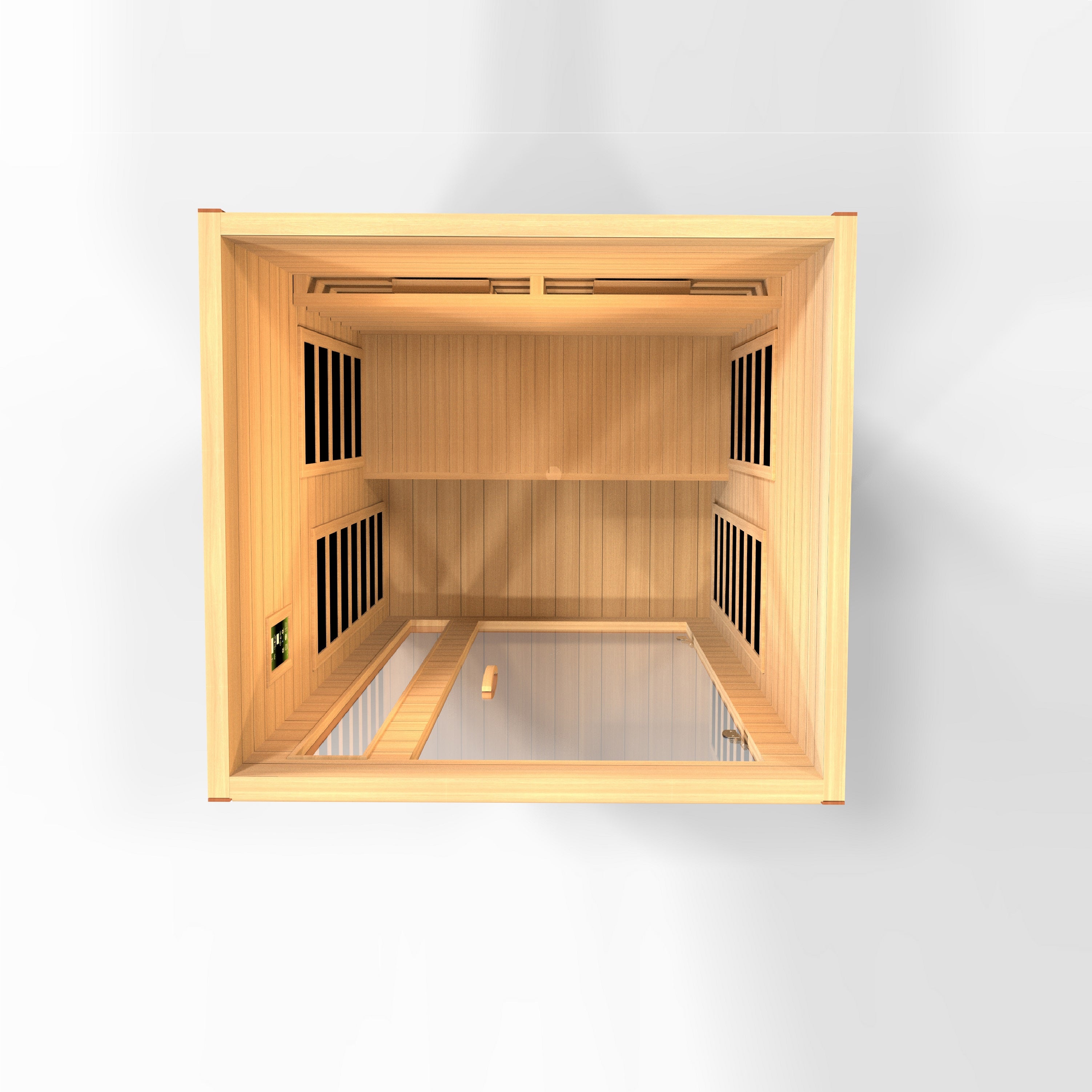Dynamic Cordoba 2–Person Full-Spectrum (Near-Zero EMF) Infrared Sauna (Canadian Hemlock) — with Chromotherapy & Bluetooth Audio