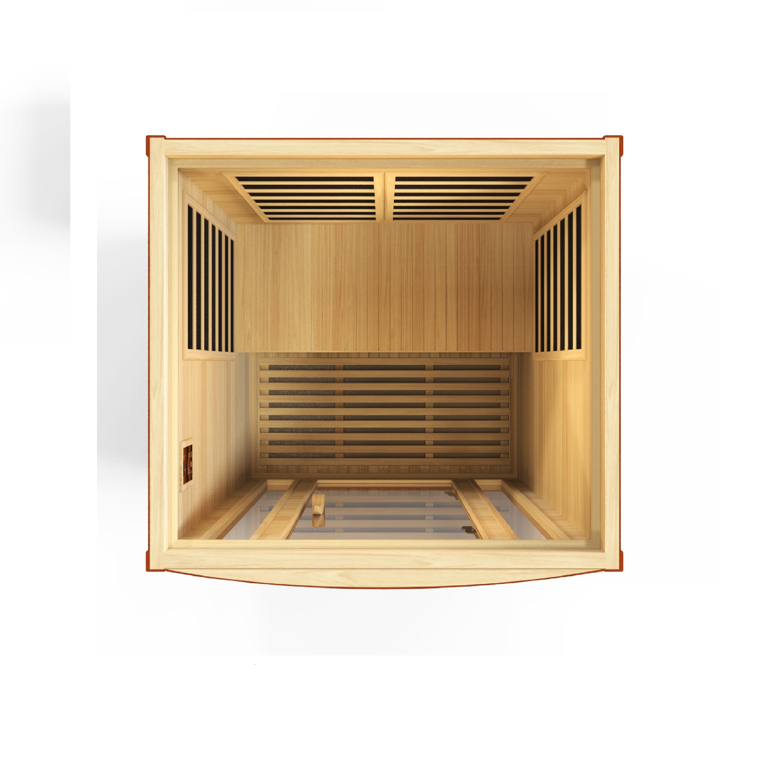 Dynamic San Marino 2–Person Low-EMF Infrared Sauna (Canadian Hemlock) — with Chromotherapy & Bluetooth Audio