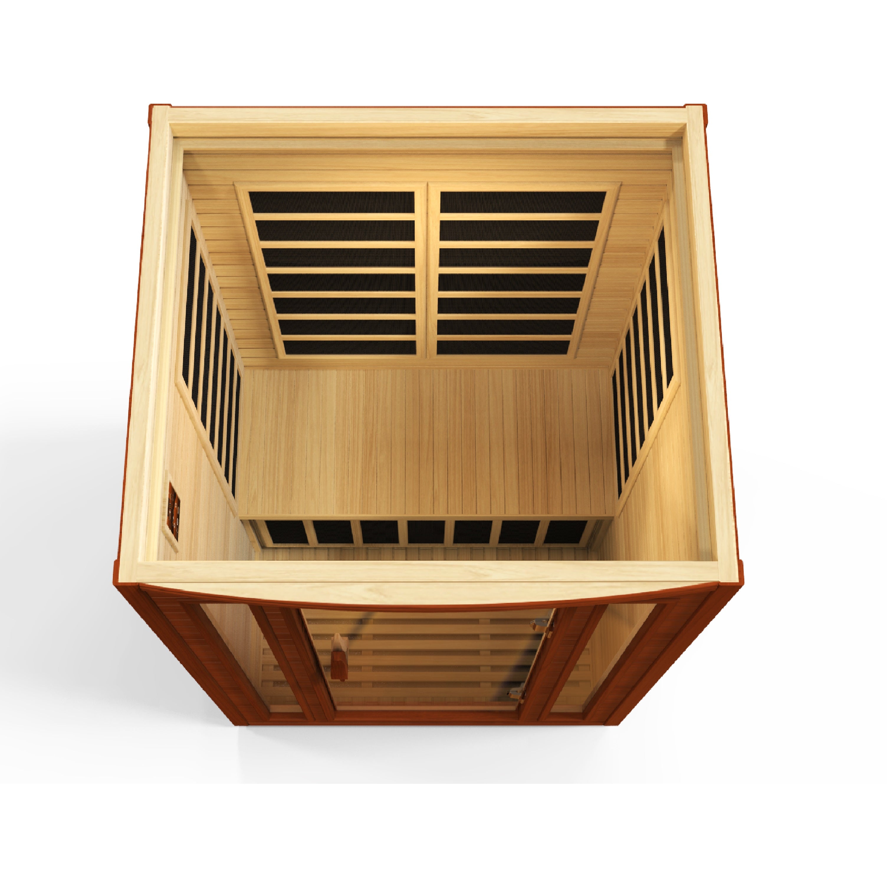 Dynamic San Marino Elite 2–Person Ultra Low-EMF Infrared Sauna (Canadian Hemlock) — with Chromotherapy & Bluetooth Audio