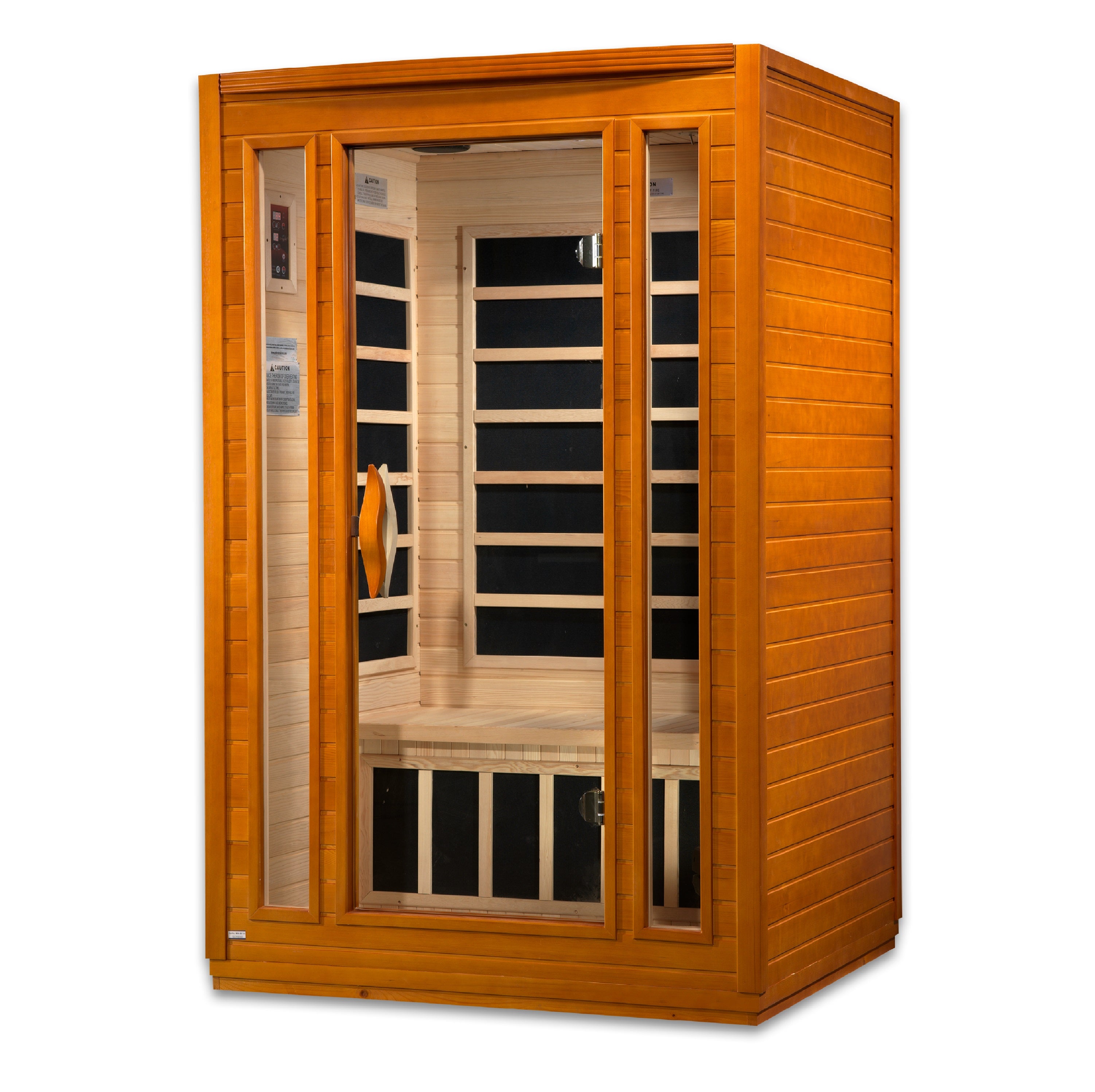 Dynamic San Marino Elite 2–Person Ultra Low-EMF Infrared Sauna (Canadian Hemlock) — with Chromotherapy & Bluetooth Audio