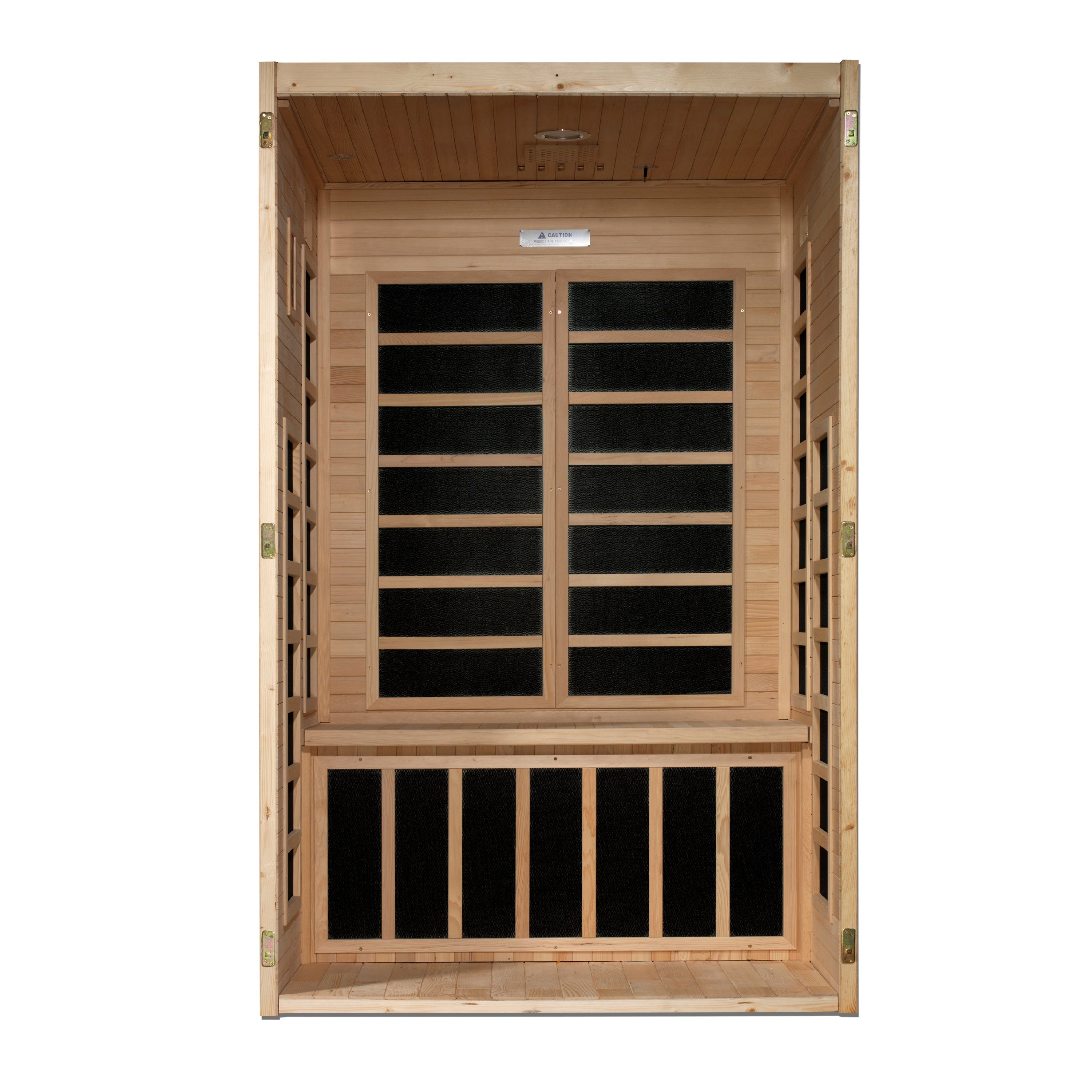 Dynamic Santiago 2–Person Low-EMF Infrared Sauna (Canadian Hemlock) — with Chromotherapy & Bluetooth Audio