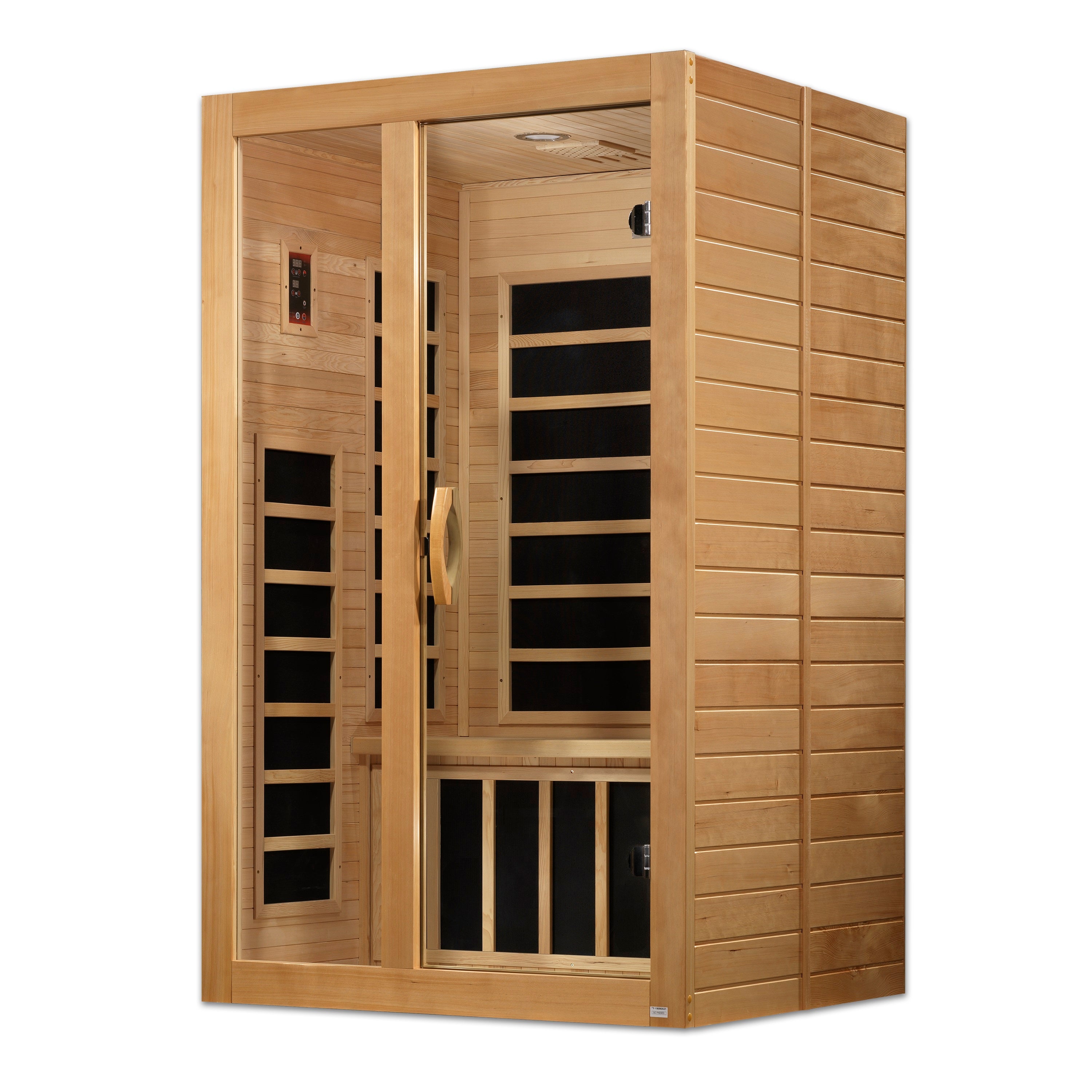 Dynamic Santiago 2–Person Low-EMF Infrared Sauna (Canadian Hemlock) — with Chromotherapy & Bluetooth Audio
