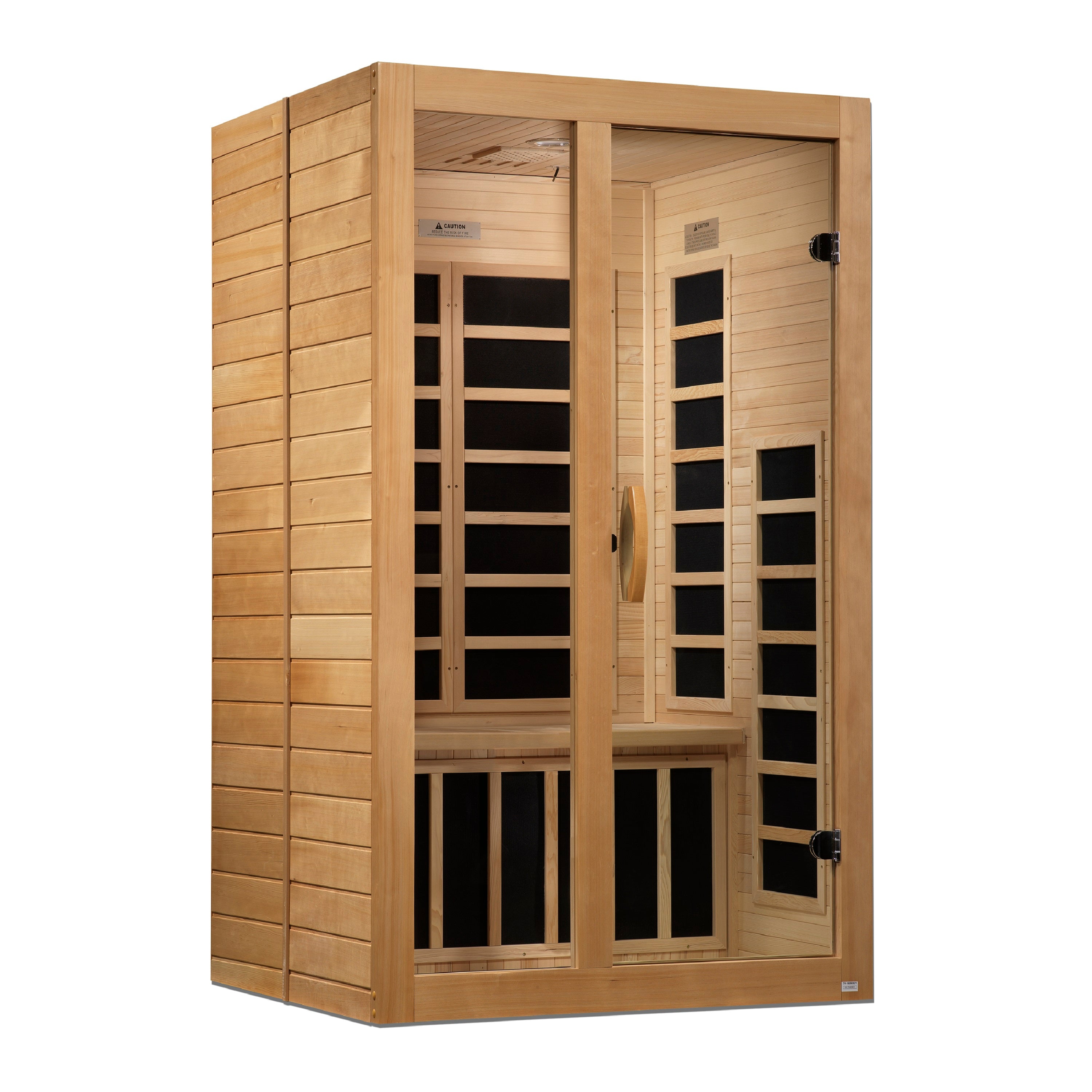 Dynamic Santiago 2–Person Low-EMF Infrared Sauna (Canadian Hemlock) — with Chromotherapy & Bluetooth Audio