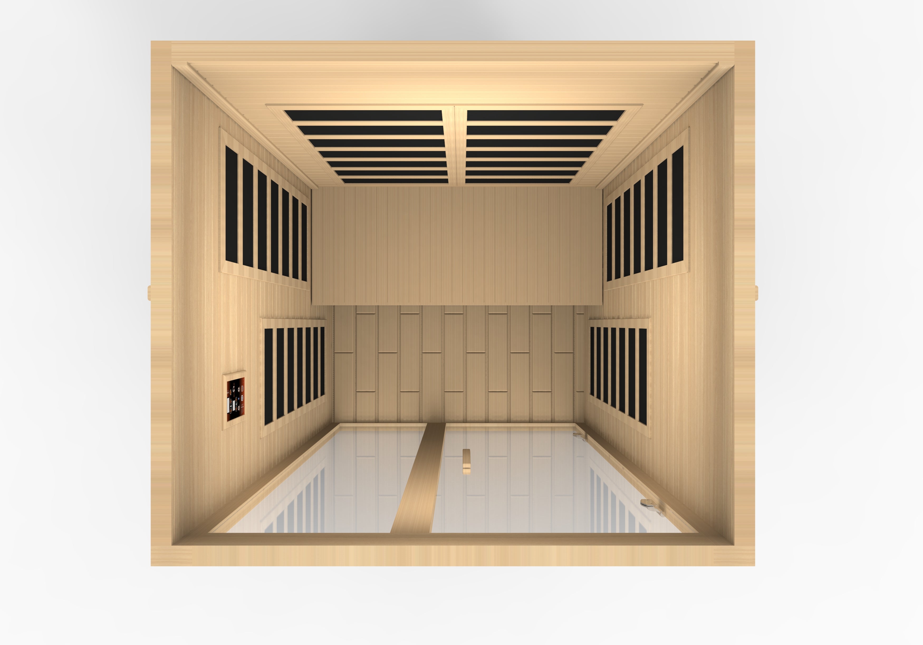 Dynamic Santiago 2–Person Low-EMF Infrared Sauna (Canadian Hemlock) — with Chromotherapy & Bluetooth Audio