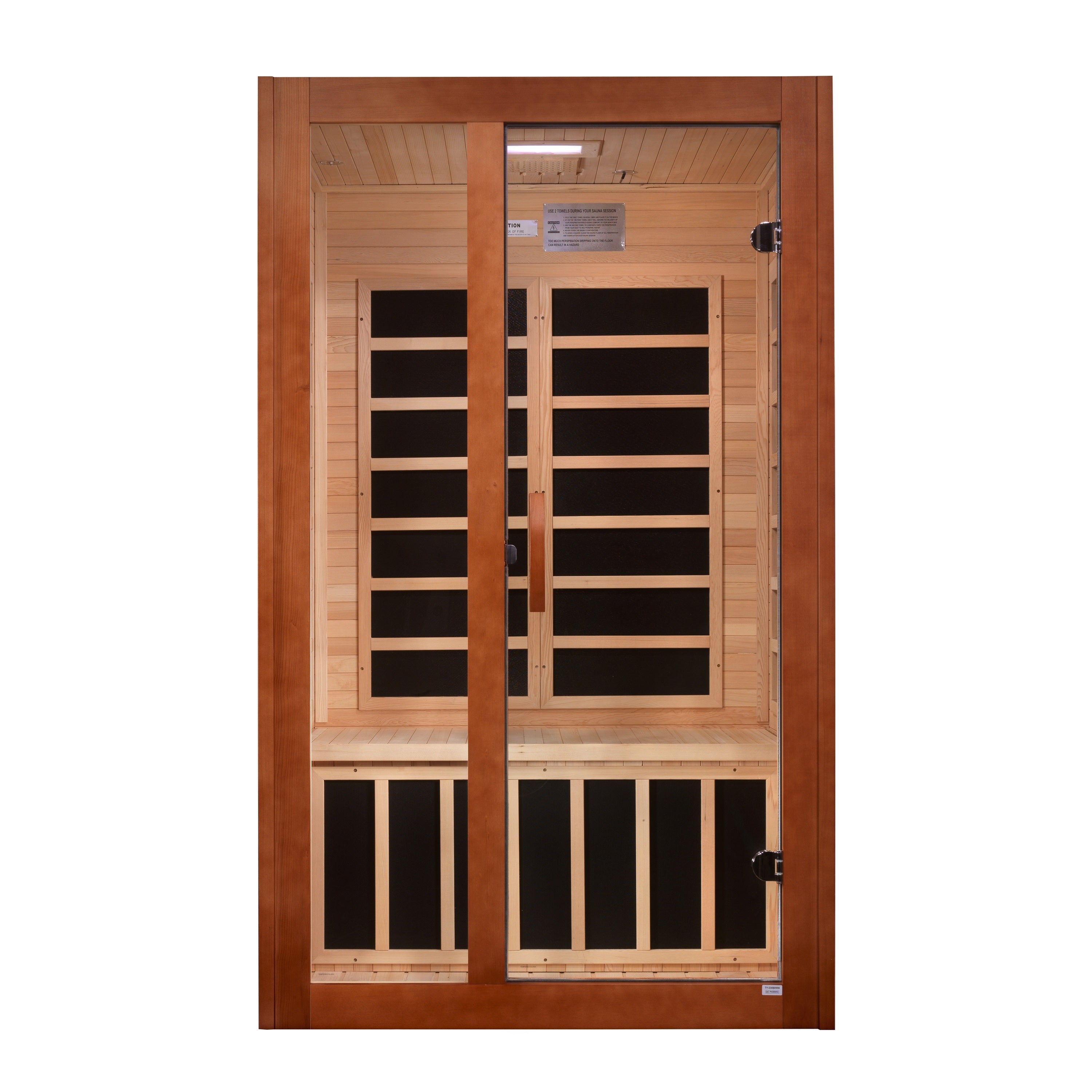 Dynamic Santiago Elite 2–Person Ultra Low-EMF Infrared Sauna (Canadian Hemlock) — with Chromotherapy & Bluetooth Audio