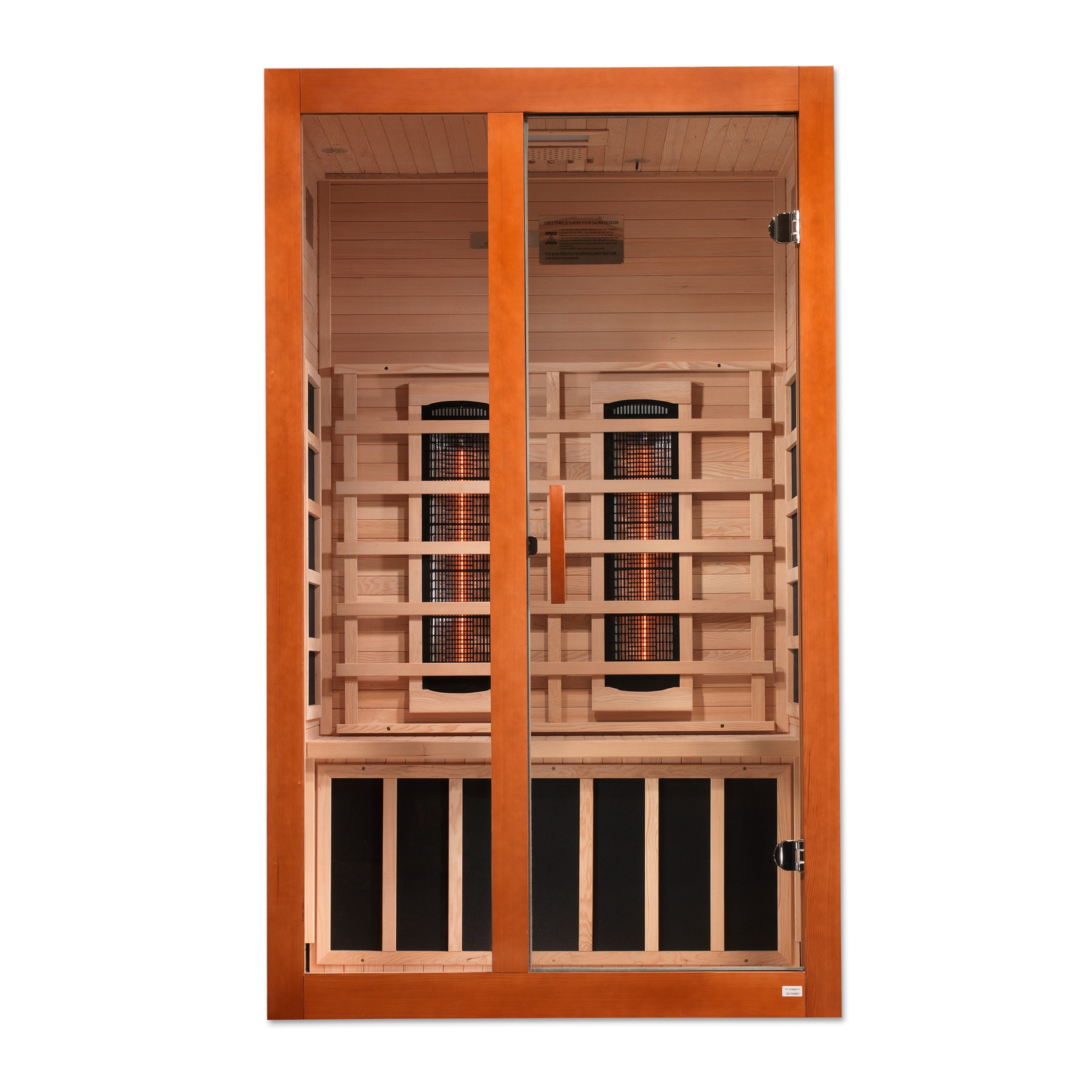 Dynamic Santiago 2–Person Full-Spectrum (Near-Zero EMF) Infrared Sauna (Canadian Hemlock) — with Chromotherapy & Bluetooth Audio