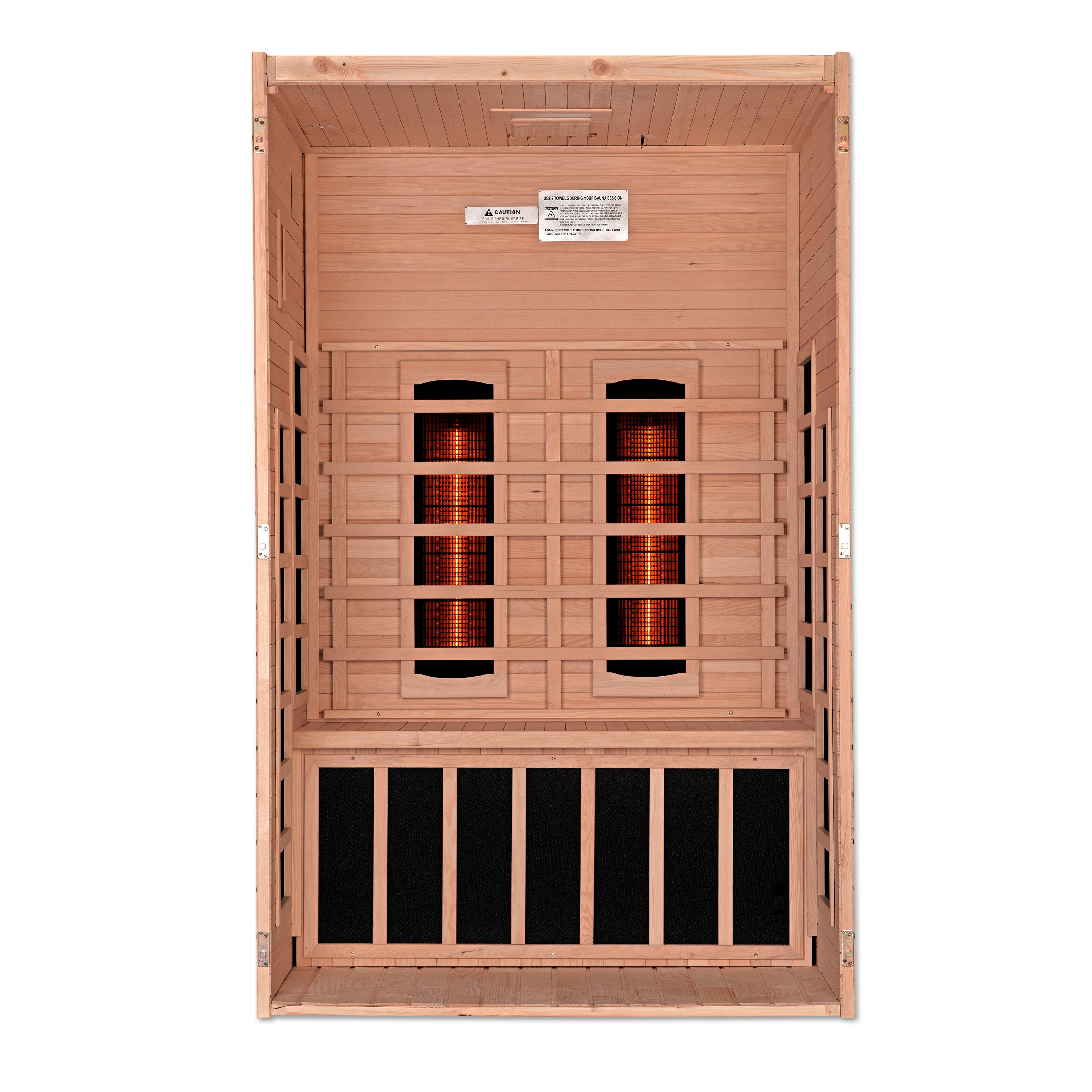 Dynamic Santiago 2–Person Full-Spectrum (Near-Zero EMF) Infrared Sauna (Canadian Hemlock) — with Chromotherapy & Bluetooth Audio