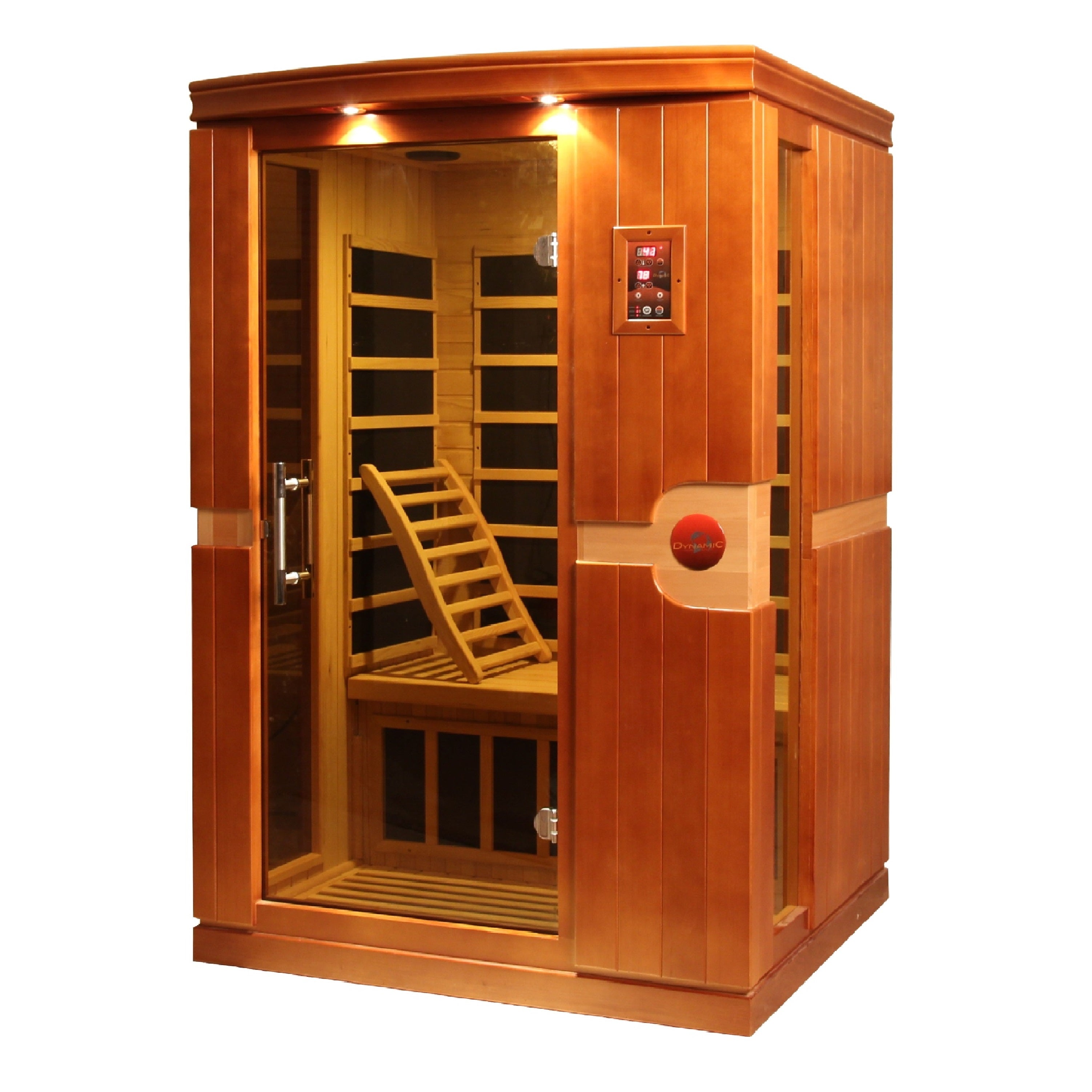 Dynamic Venice 2–Person Low-EMF Infrared Sauna (Canadian Hemlock) — with Chromotherapy & Bluetooth Audio
