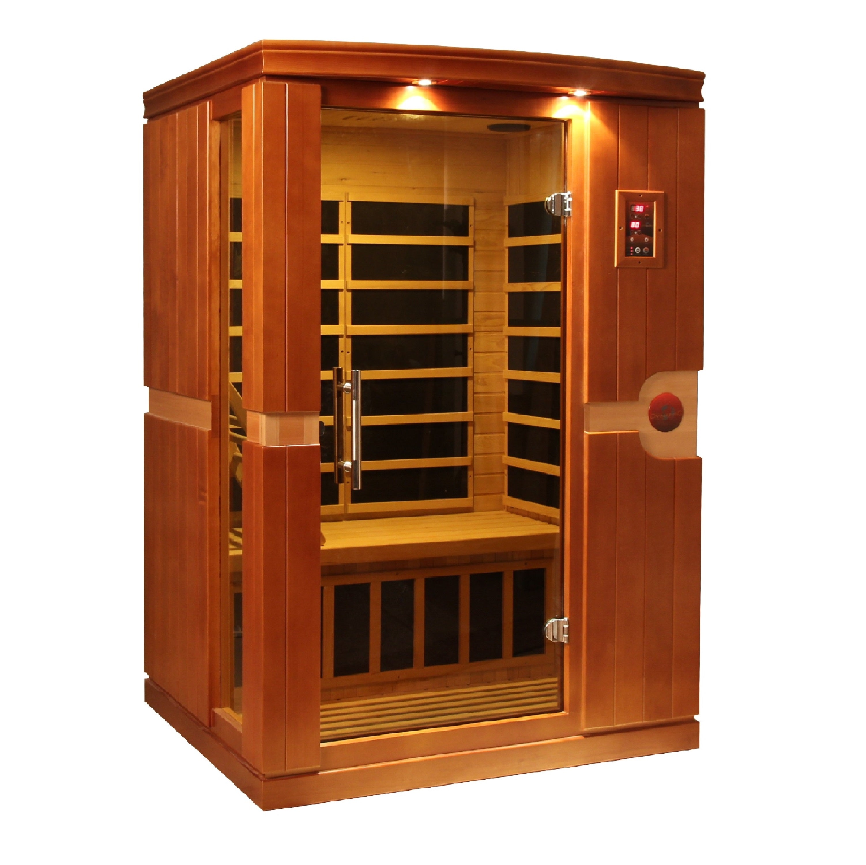 Dynamic Venice 2–Person Low-EMF Infrared Sauna (Canadian Hemlock) — with Chromotherapy & Bluetooth Audio