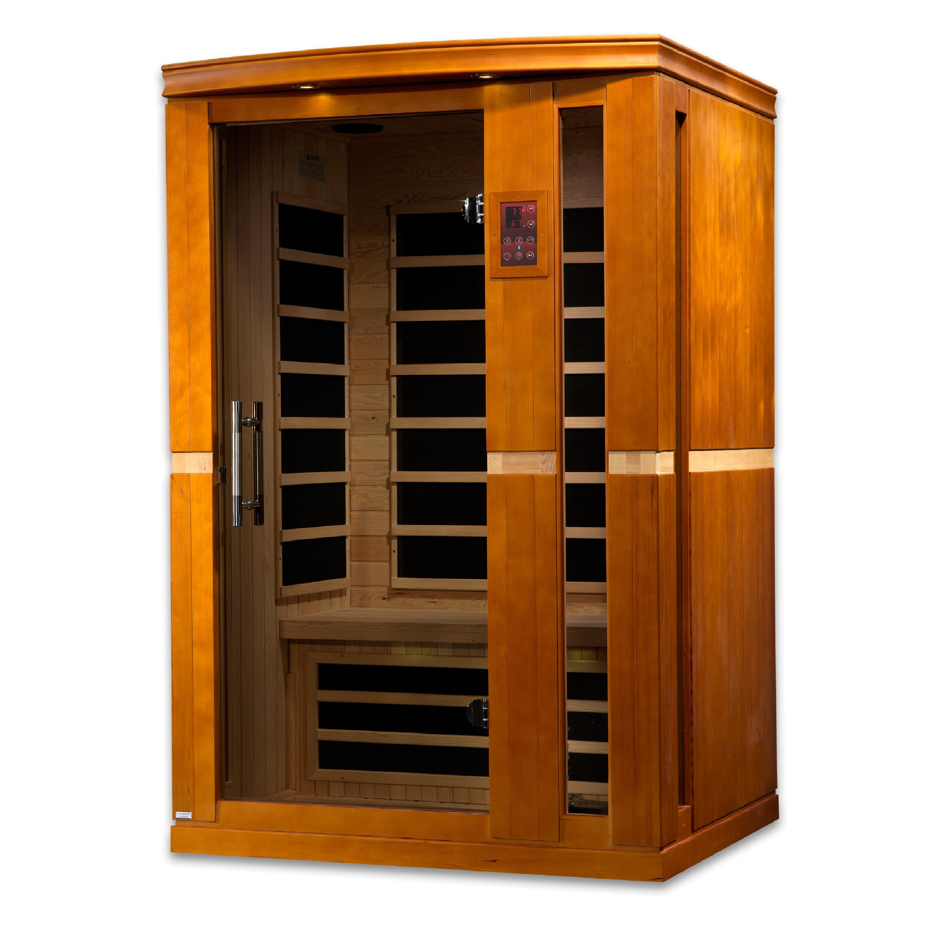 Dynamic Vittoria 2–Person Low-EMF Infrared Sauna (Canadian Hemlock) — with Chromotherapy, Bronze Glass & Bluetooth Audio