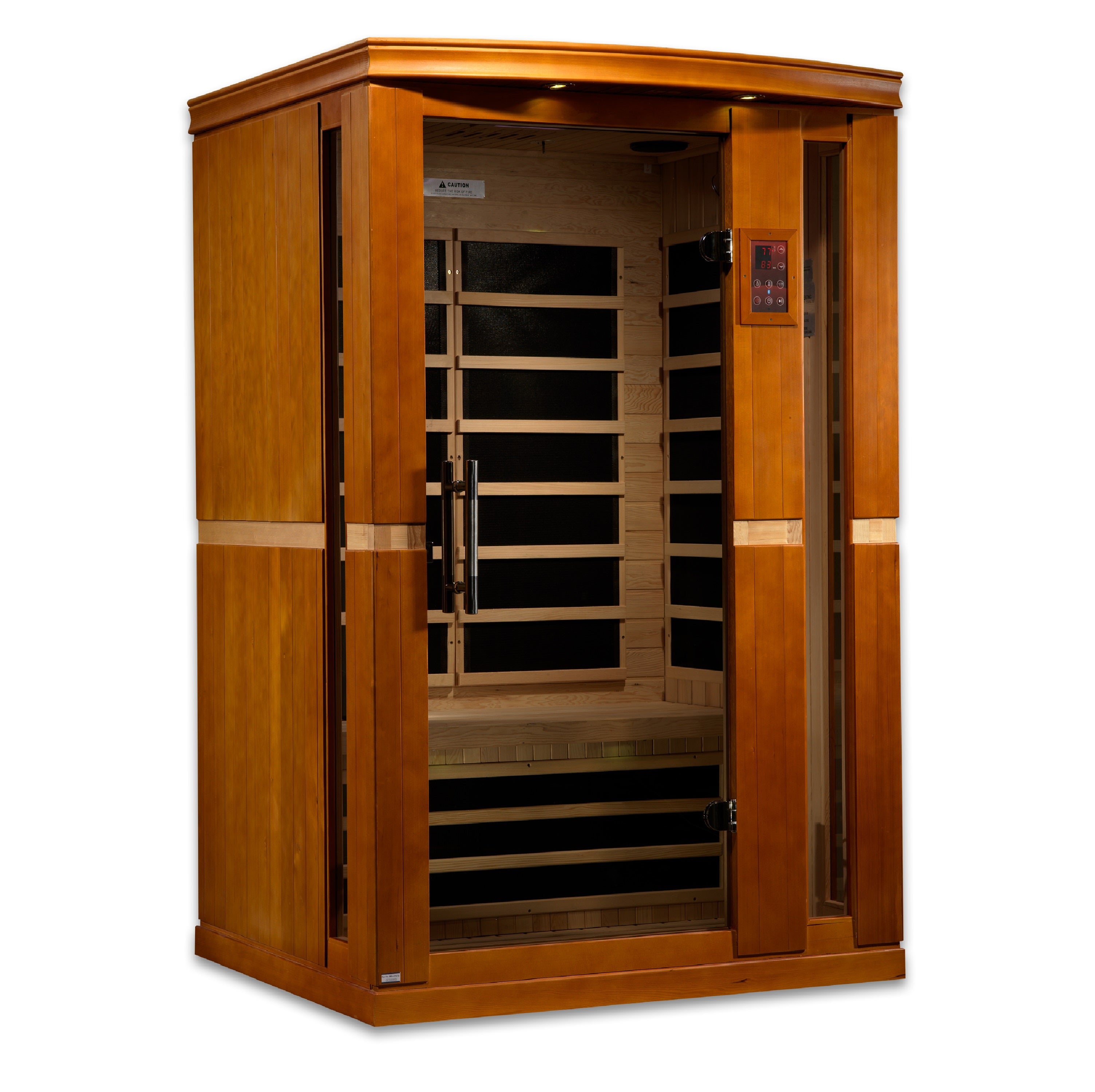 Dynamic Vittoria 2–Person Low-EMF Infrared Sauna (Canadian Hemlock) — with Chromotherapy, Bronze Glass & Bluetooth Audio