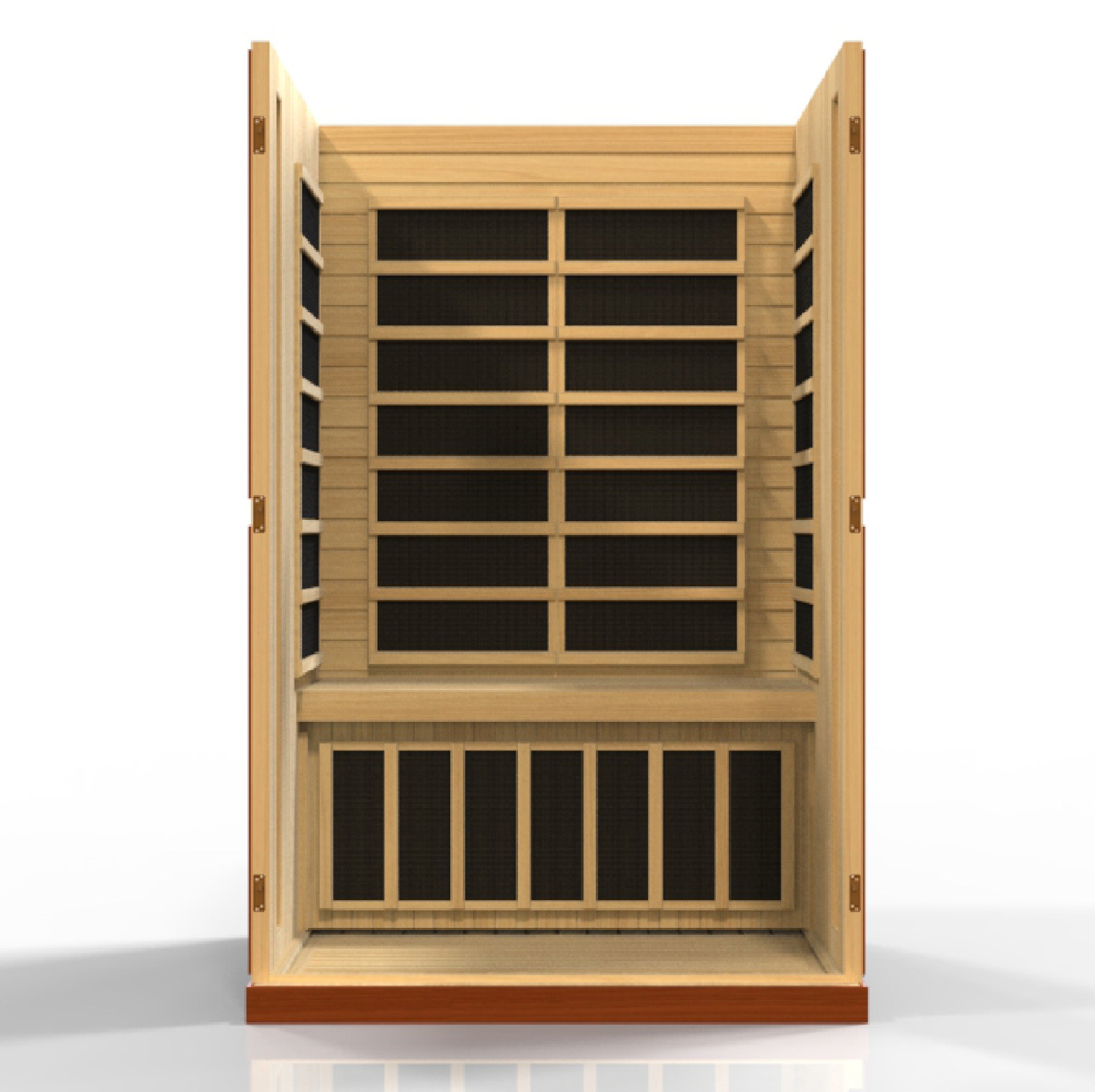 Dynamic Vittoria 2–Person Low-EMF Infrared Sauna (Canadian Hemlock) — with Chromotherapy, Bronze Glass & Bluetooth Audio