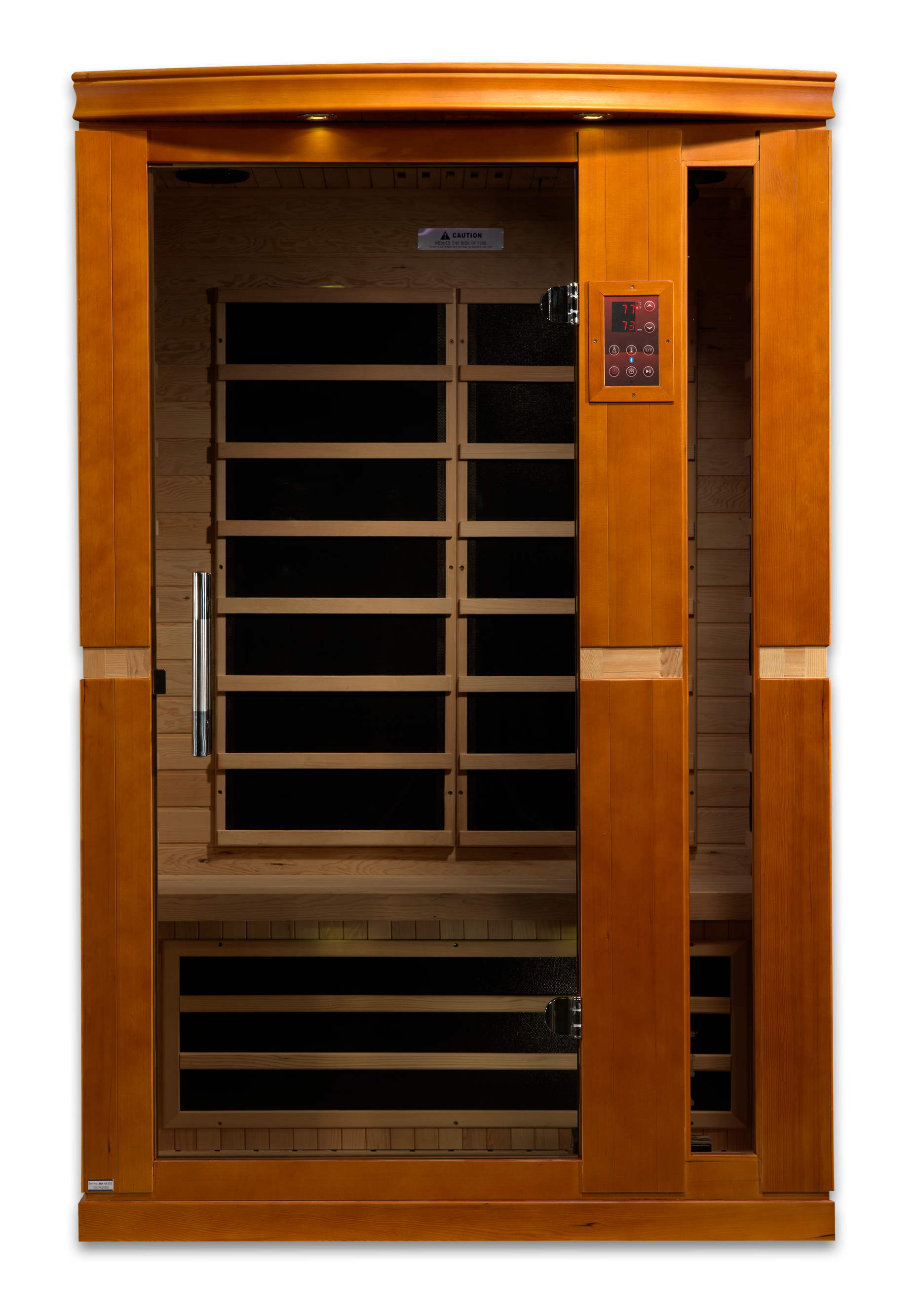 Dynamic Vittoria Elite 2–Person Ultra Low-EMF Infrared Sauna (Canadian Hemlock) — with Chromotherapy, Bronze Glass & Bluetooth Audio