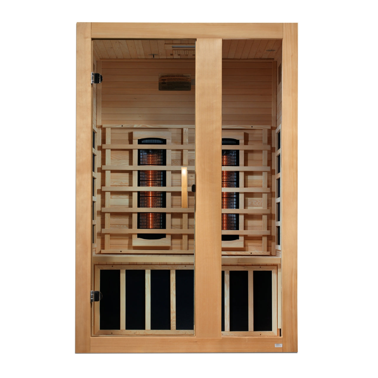 Dynamic Serena 2–Person Full-Spectrum (Near-Zero EMF) Infrared Sauna (Canadian Hemlock) — with Chromotherapy & Bluetooth Audio