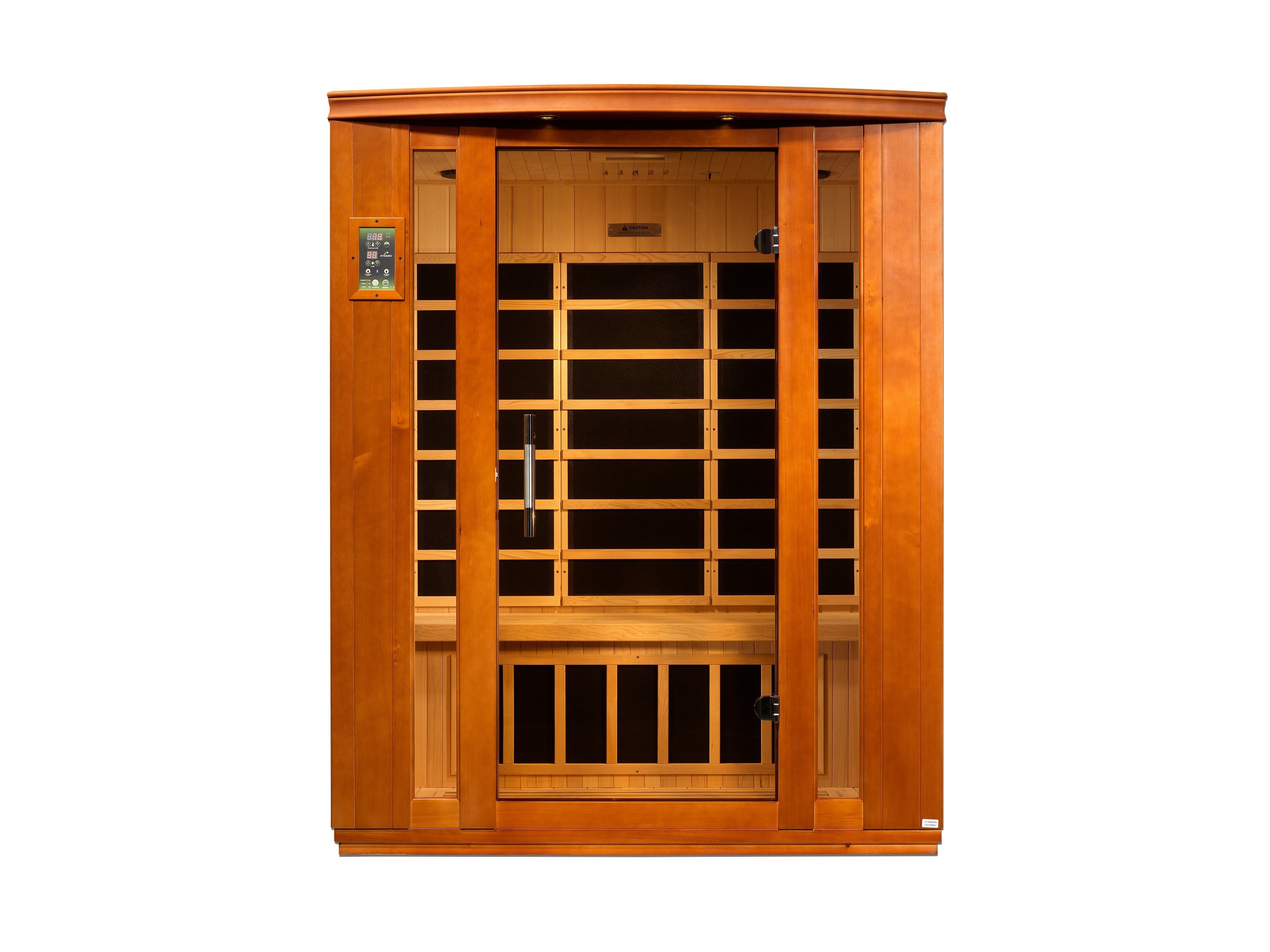 Dynamic Bellagio 3–Person Low-EMF Infrared Sauna (Canadian Hemlock) — with Chromotherapy, Bronze Glass & Bluetooth Audio