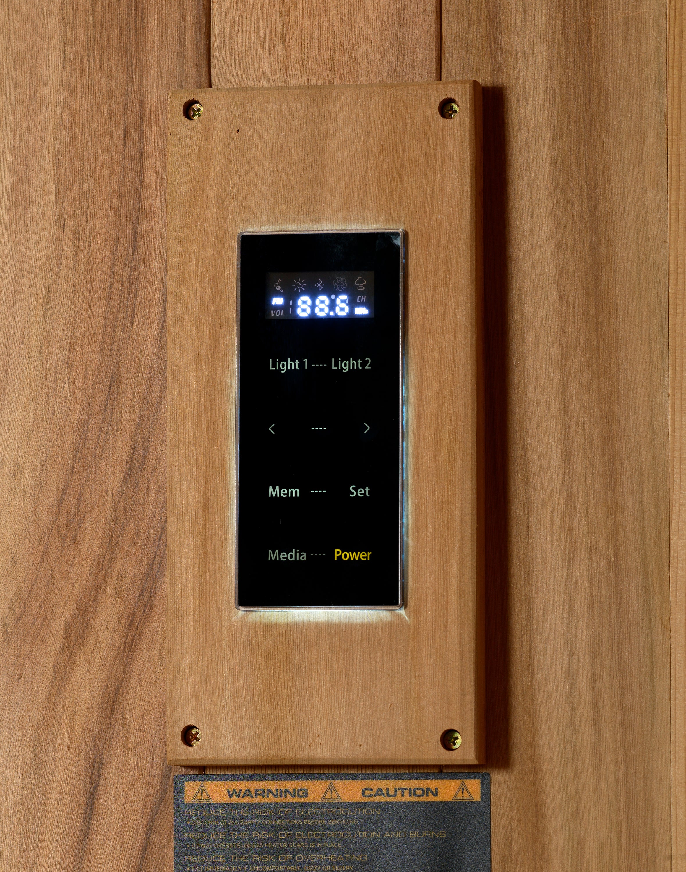 Golden Designs 2025 Updated “Sundsvall Edition” 2–Person Traditional Steam Sauna (Canadian Red Cedar Interior & Pacific Premium Clear Cedar Exterior) — with Chromotherapy & Bluetooth Audio