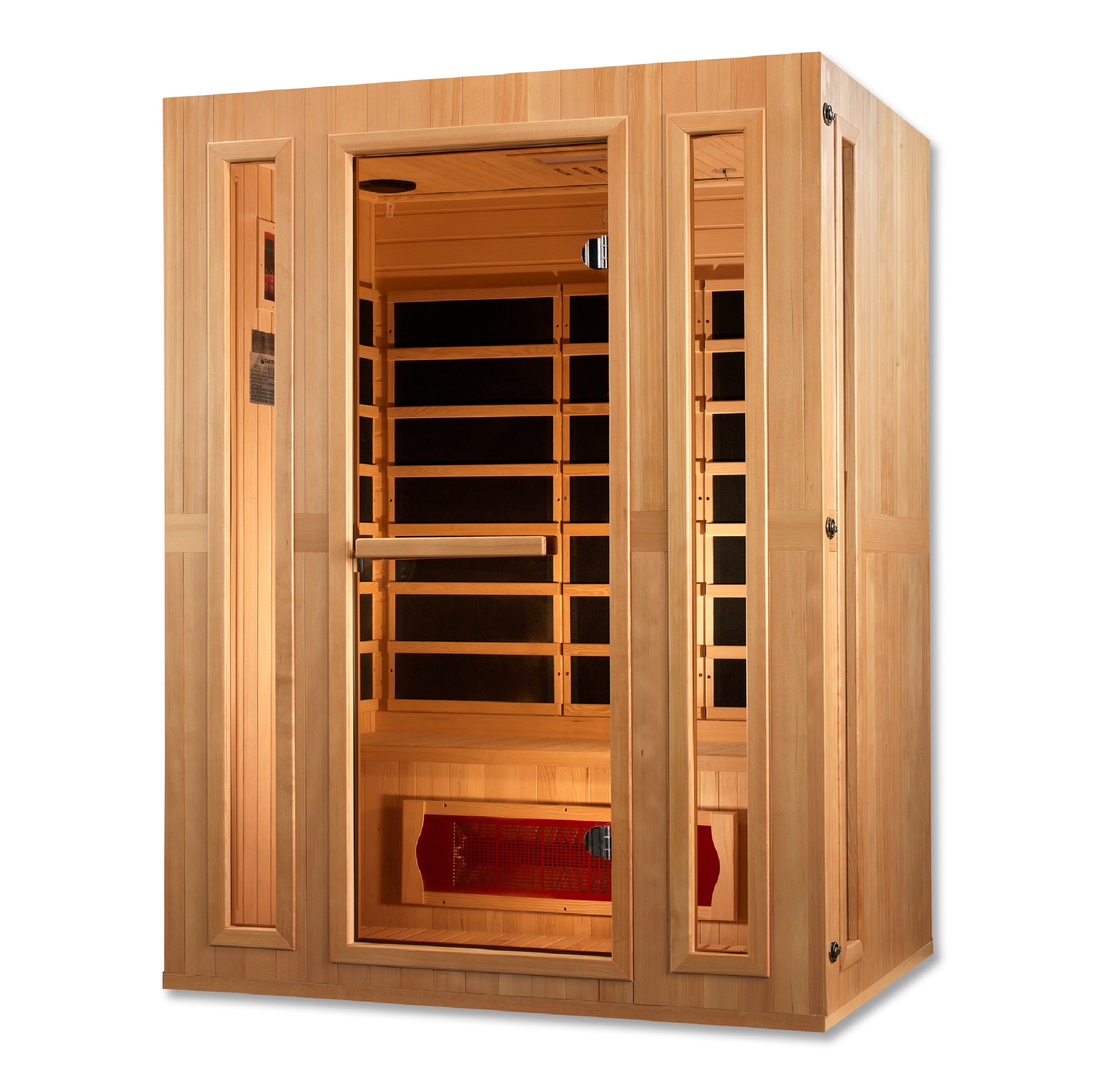 Maxxus 3–Person Low-EMF (5–10 mG) FAR Infrared Sauna (Canadian Hemlock) — with Chromotherapy & Bluetooth Audio