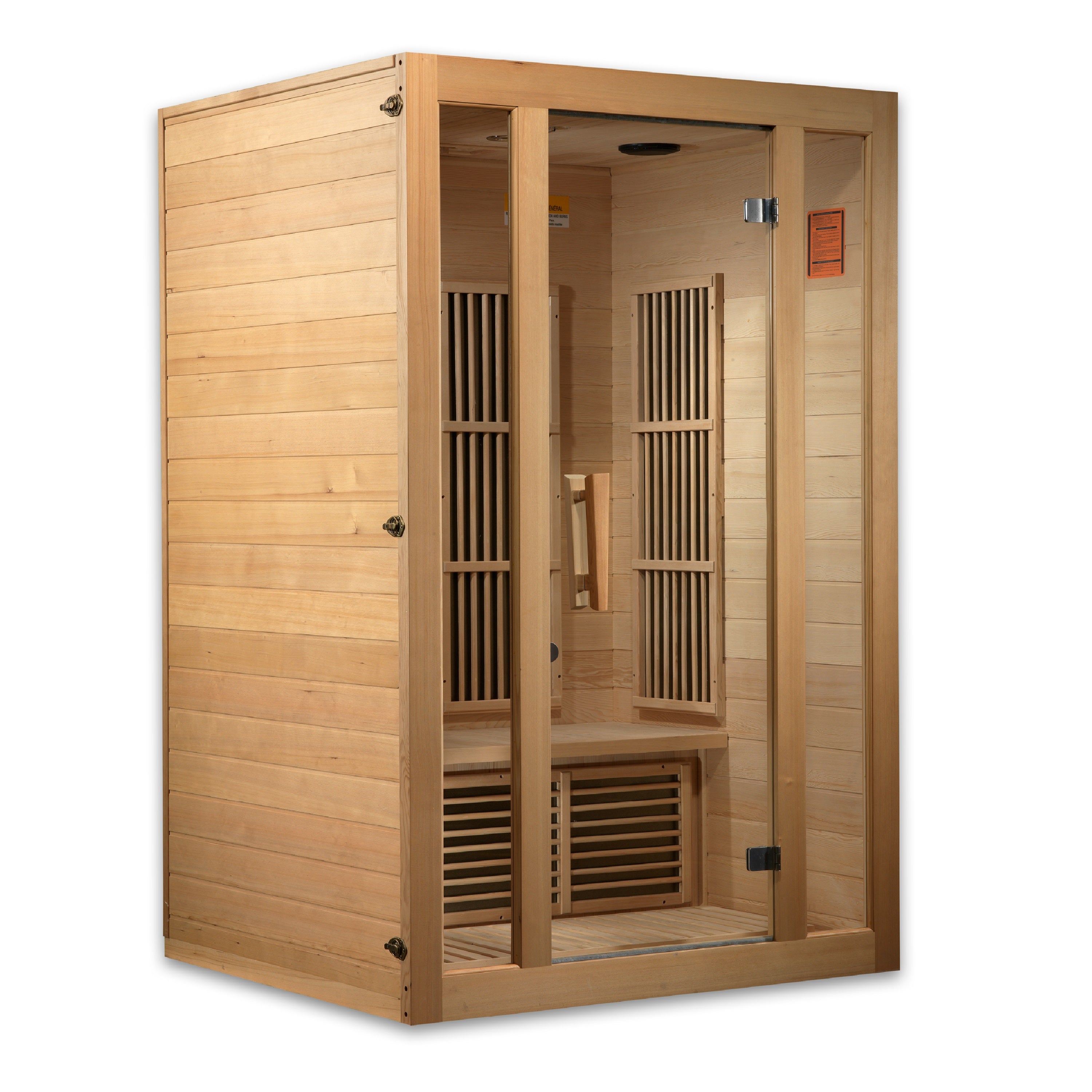 Maxxus Seattle 2–Person Low-EMF Infrared Sauna (Canadian Hemlock) — with Chromotherapy & Bluetooth Audio