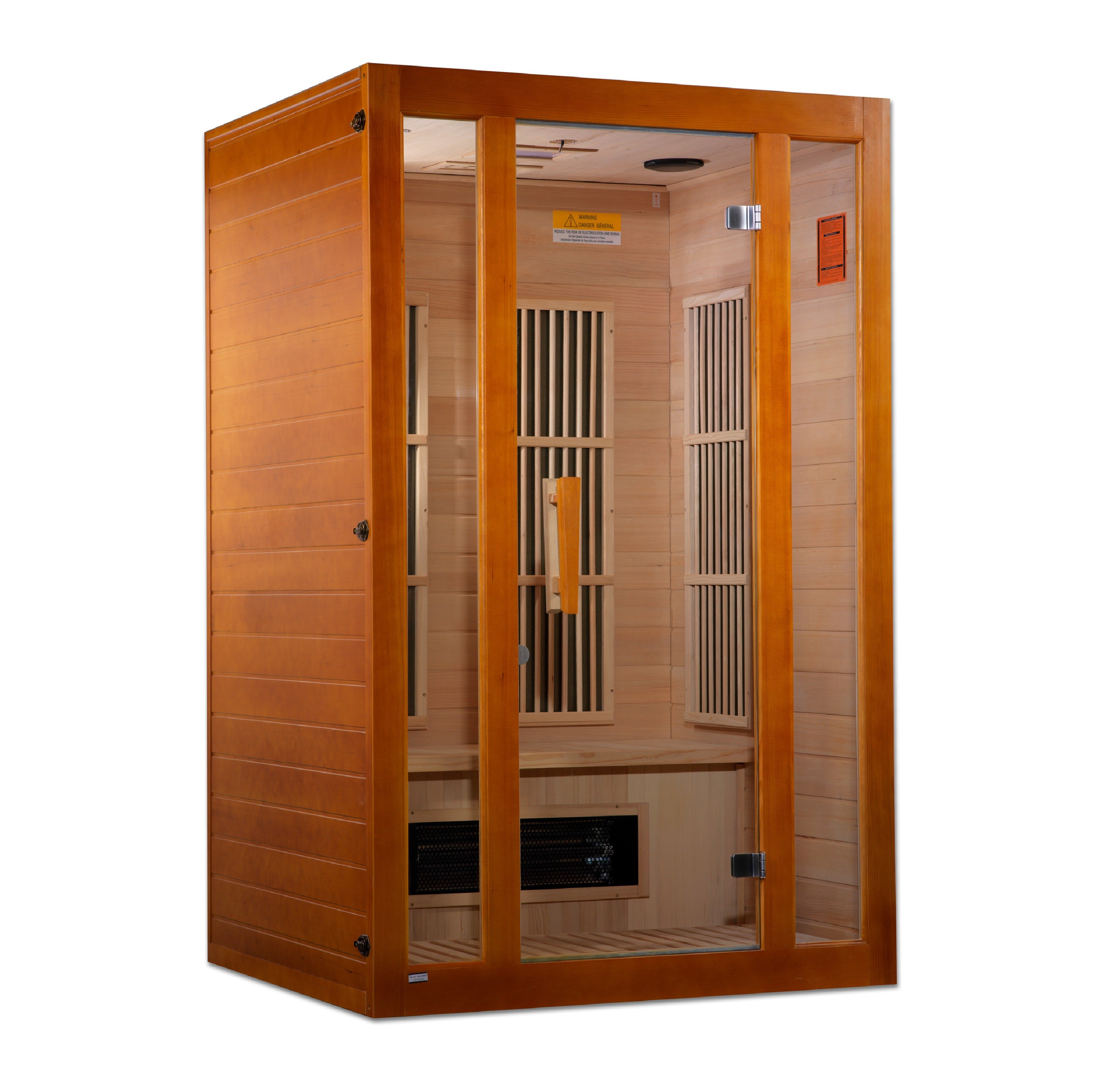 Maxxus 2–Person Low-EMF (5–10 mG) FAR Infrared Sauna (Canadian Hemlock) — with Chromotherapy & Bluetooth Audio