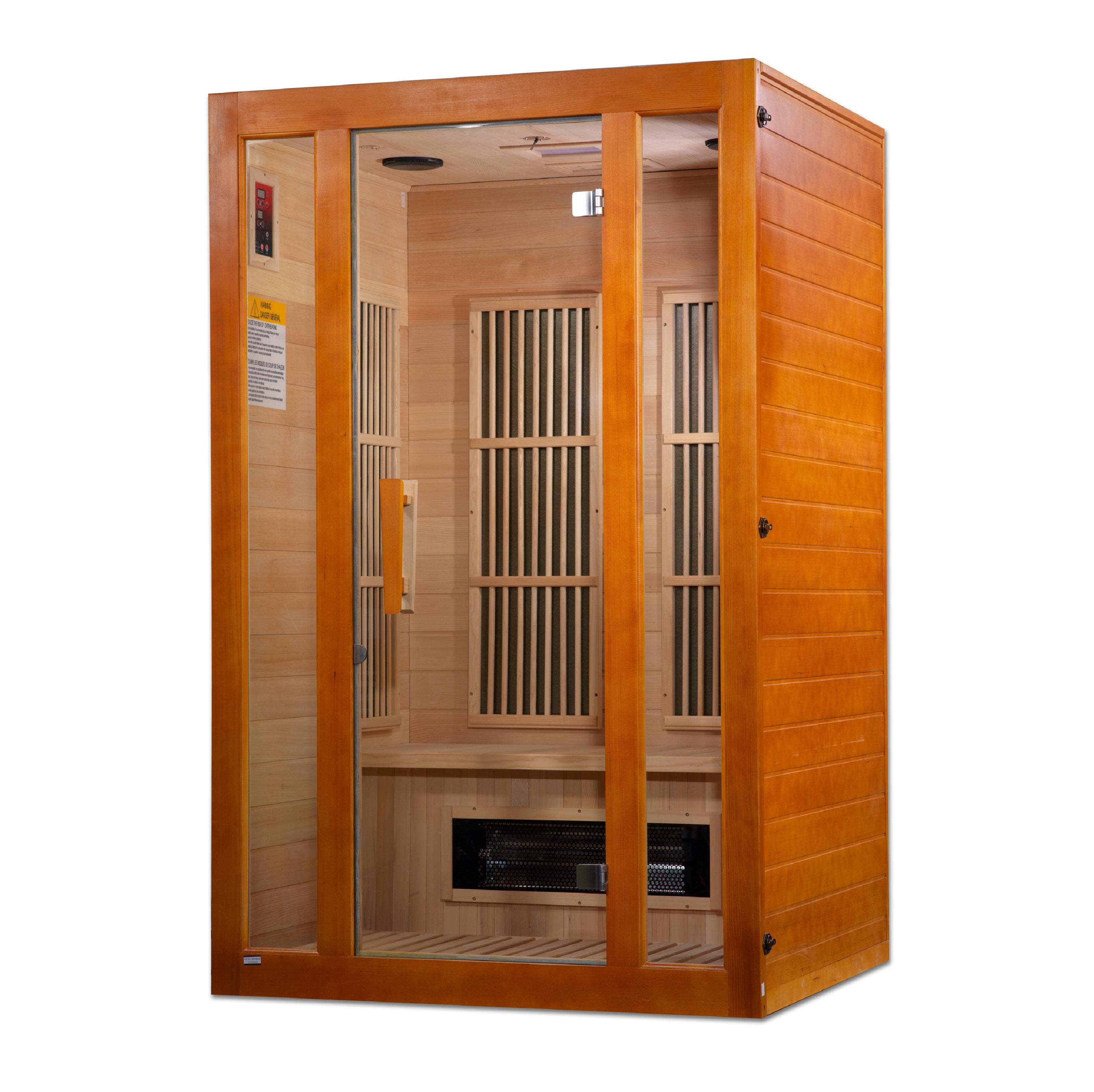 Maxxus 2–Person Low-EMF (5–10 mG) FAR Infrared Sauna (Canadian Hemlock) — with Chromotherapy & Bluetooth Audio
