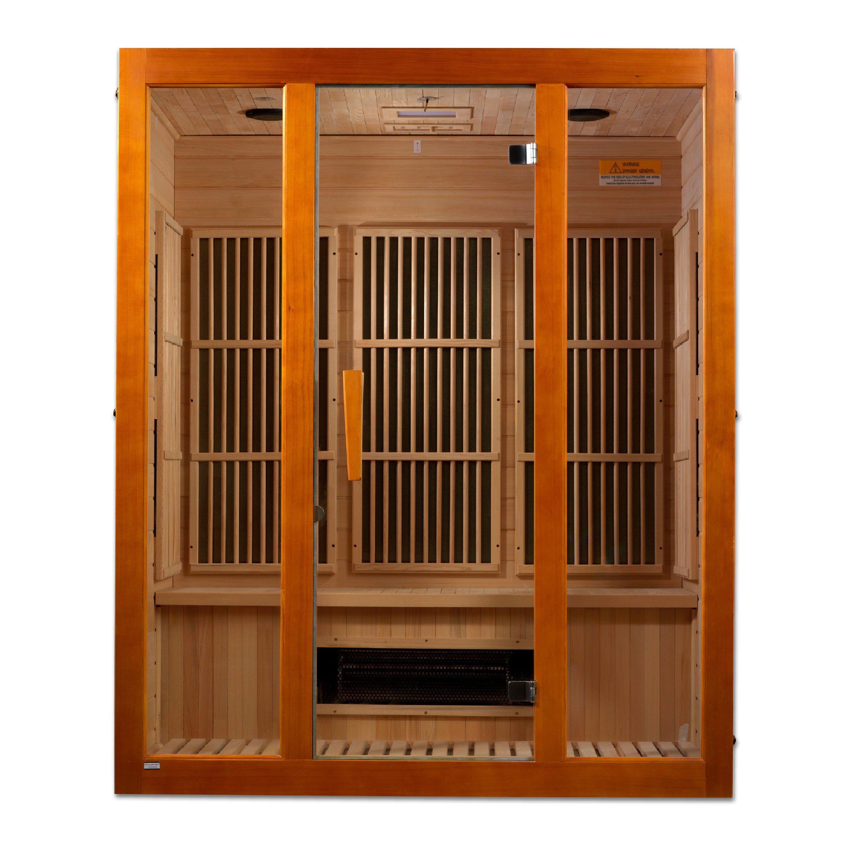 Maxxus 3–Person Low-EMF (5–10 mG) FAR Infrared Sauna (Canadian Hemlock) — with Chromotherapy & Bluetooth Audio