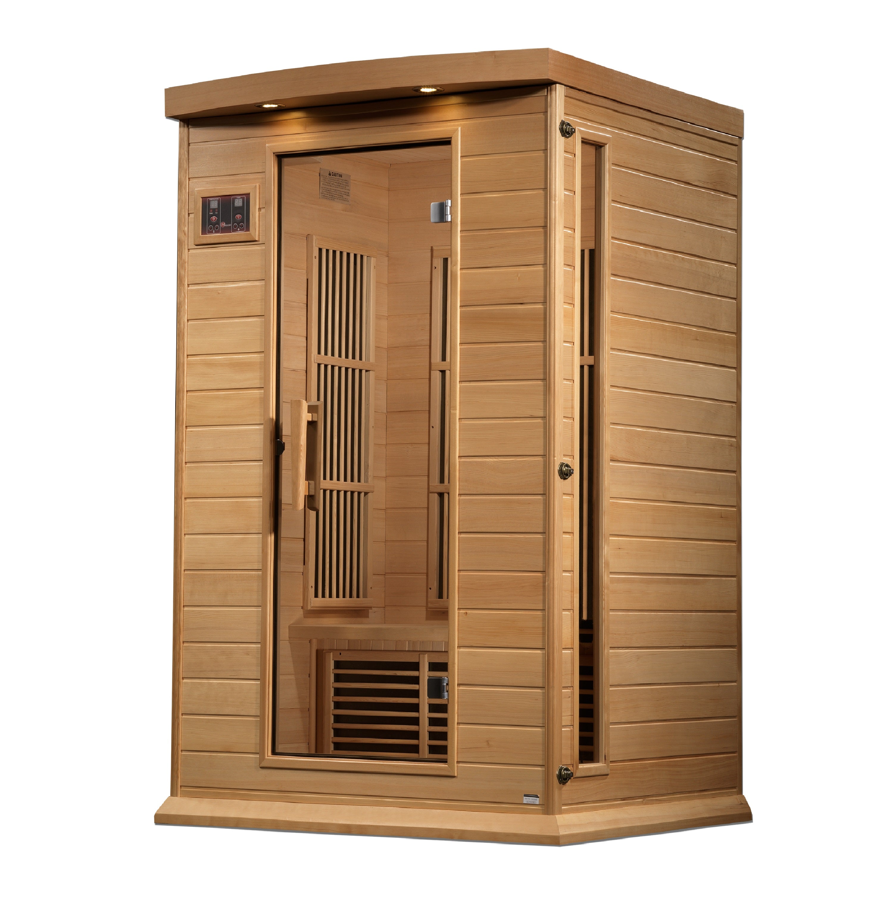 Maxxus 2–Person Near Zero-EMF FAR Infrared Sauna (Canadian Hemlock) — with Chromotherapy & Bluetooth Audio