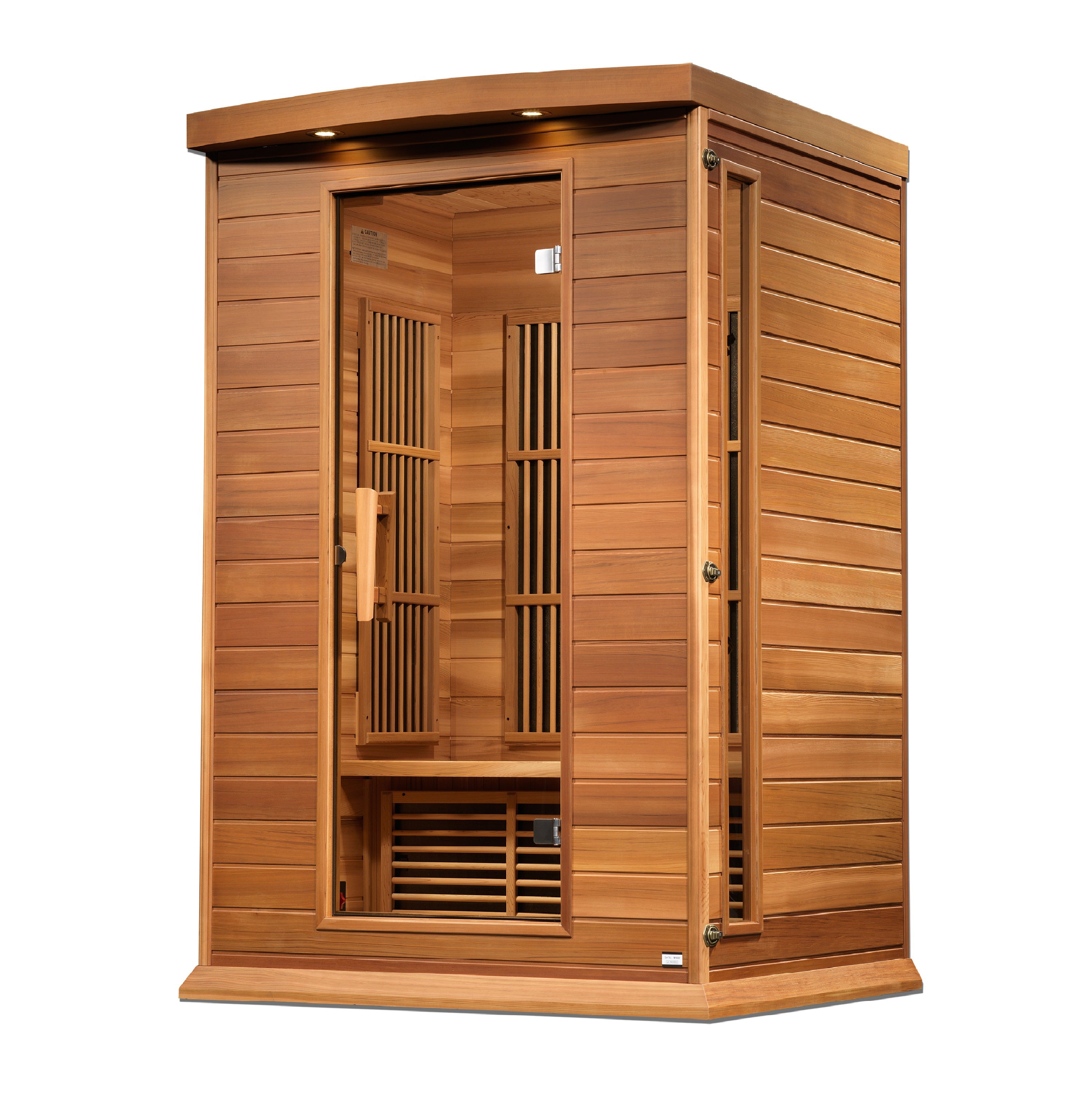 Maxxus 2–Person Low-EMF (5–10 mG) FAR Infrared Sauna (Canadian Red Cedar) — with Chromotherapy & Bluetooth Audio