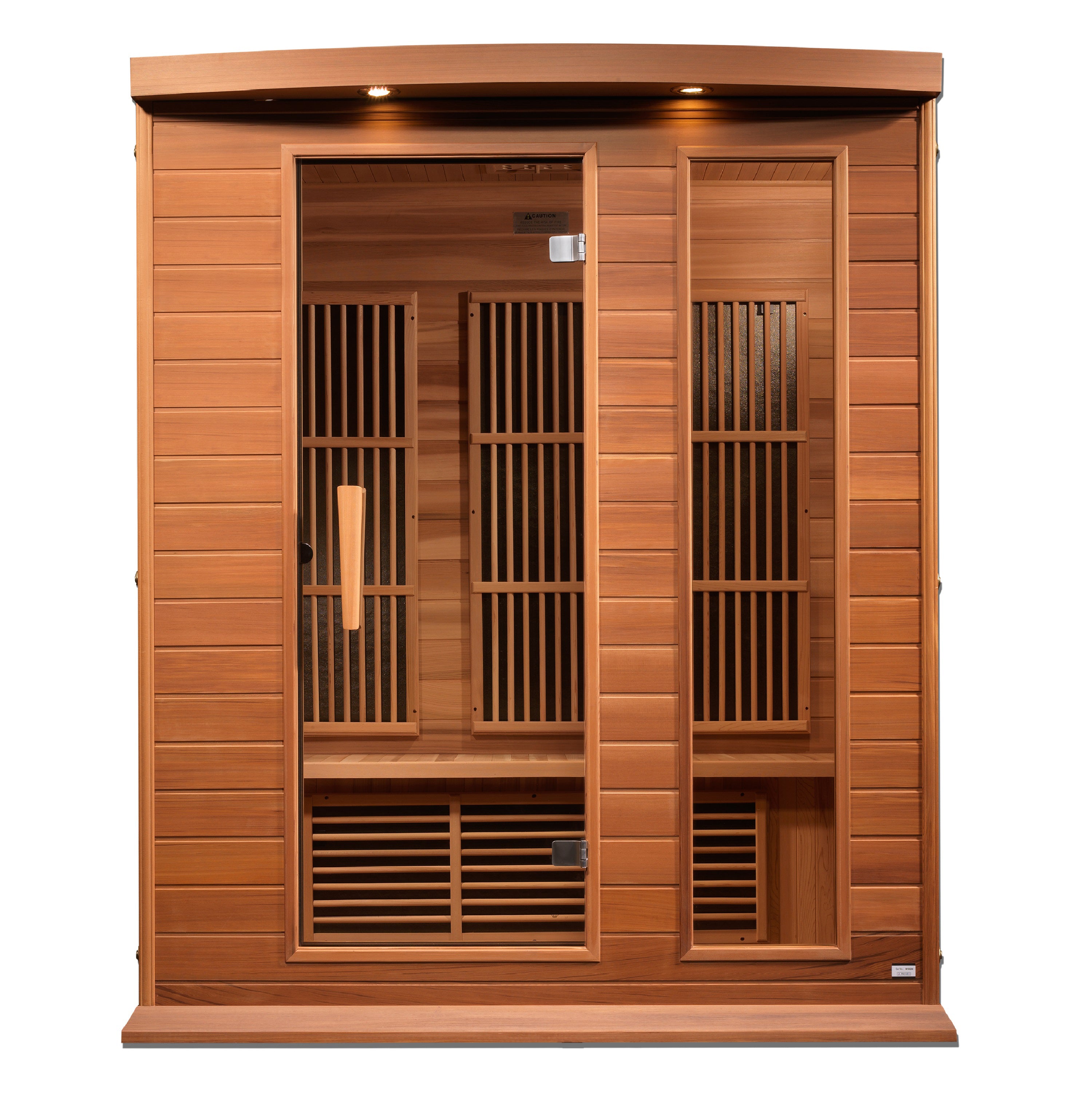 Maxxus 3–Person Low-EMF (5–10 mG) FAR Infrared Sauna (Canadian Red Cedar) — with Chromotherapy & Bluetooth Audio