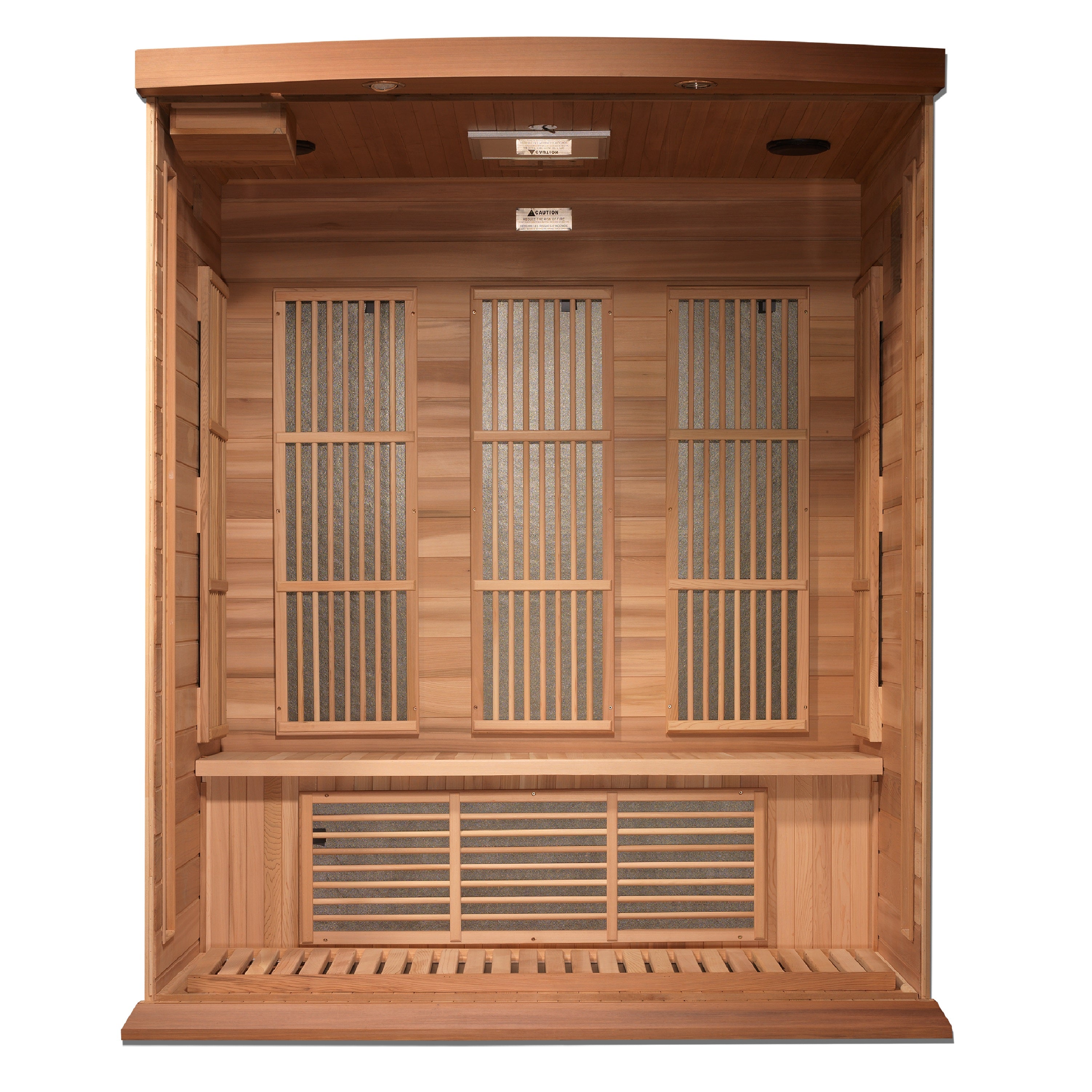 Maxxus 3–Person Low-EMF (5–10 mG) FAR Infrared Sauna (Canadian Red Cedar) — with Chromotherapy & Bluetooth Audio