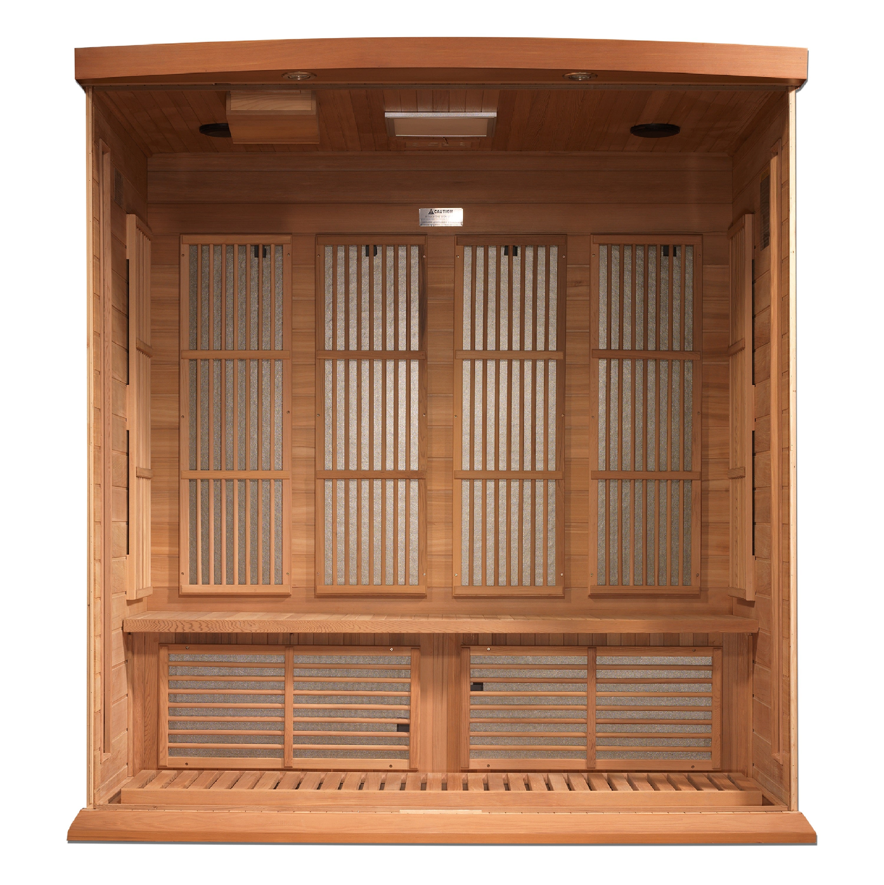 Maxxus 4–Person Low-EMF (5–10 mG) FAR Infrared Sauna (Canadian Red Cedar) — with Chromotherapy & Bluetooth Audio