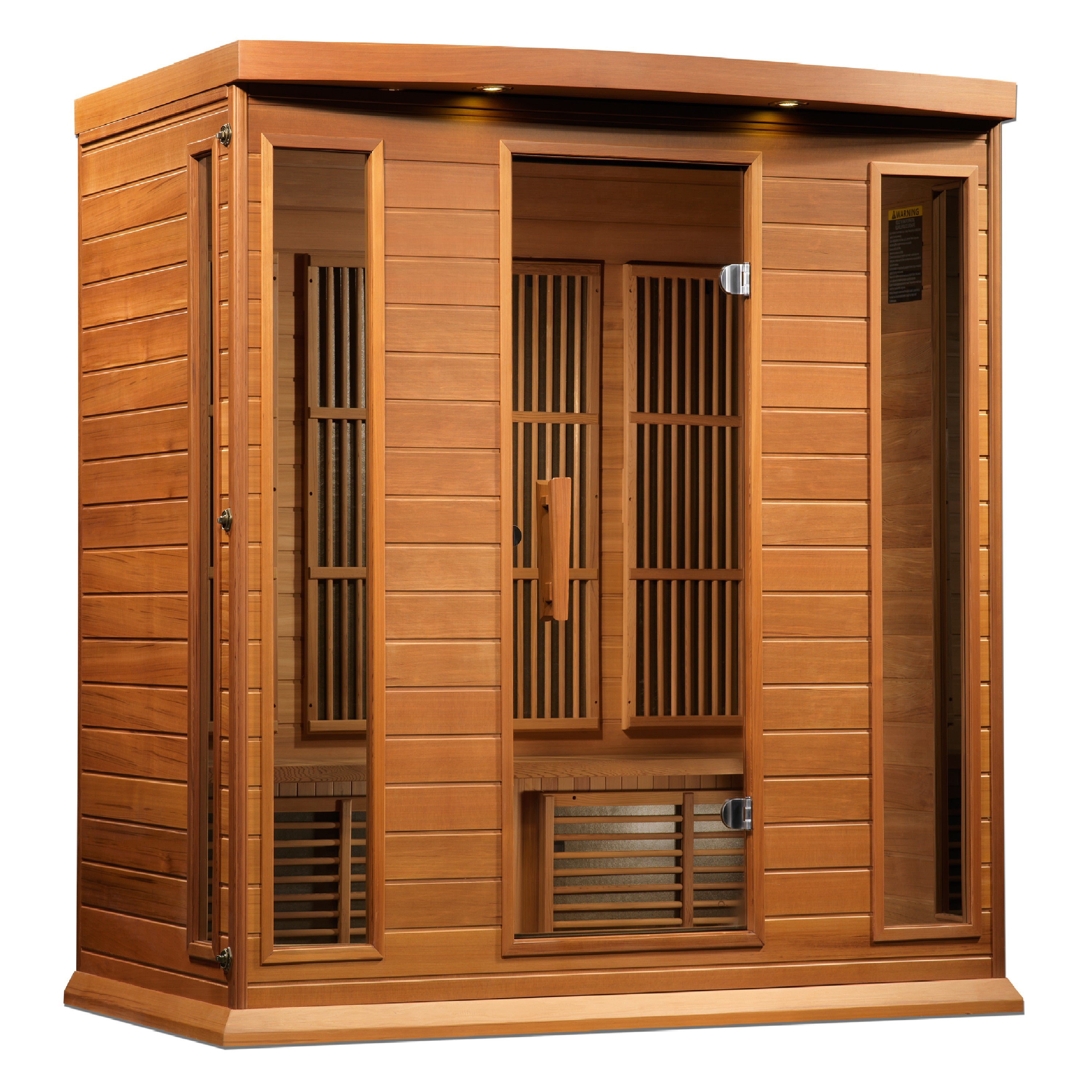 Maxxus 4–Person Low-EMF (5–10 mG) FAR Infrared Sauna (Canadian Red Cedar) — with Chromotherapy & Bluetooth Audio
