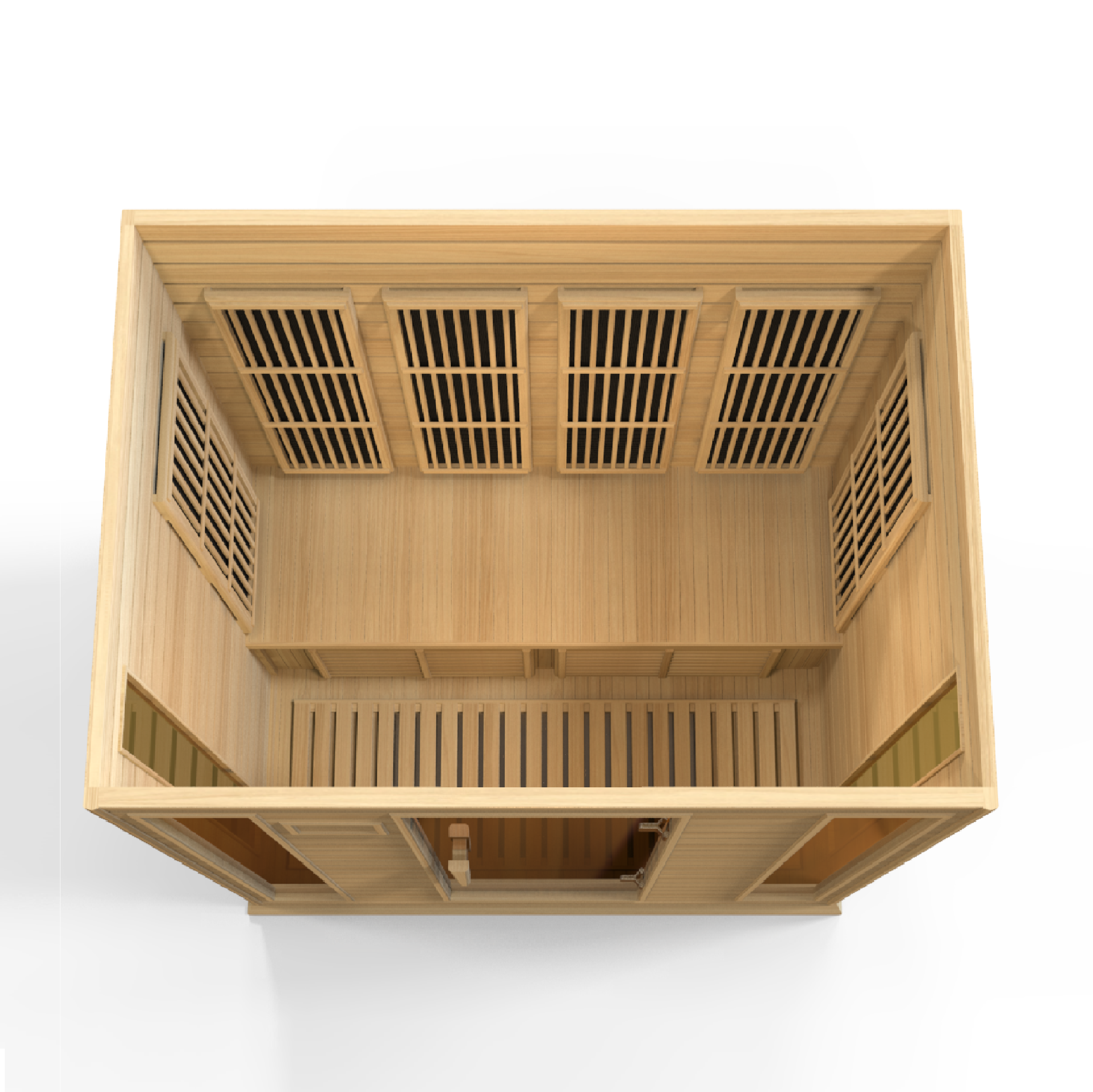 Maxxus 4–Person Low-EMF (5–10 mG) FAR Infrared Sauna (Canadian Hemlock) — with Chromotherapy & Bluetooth Audio