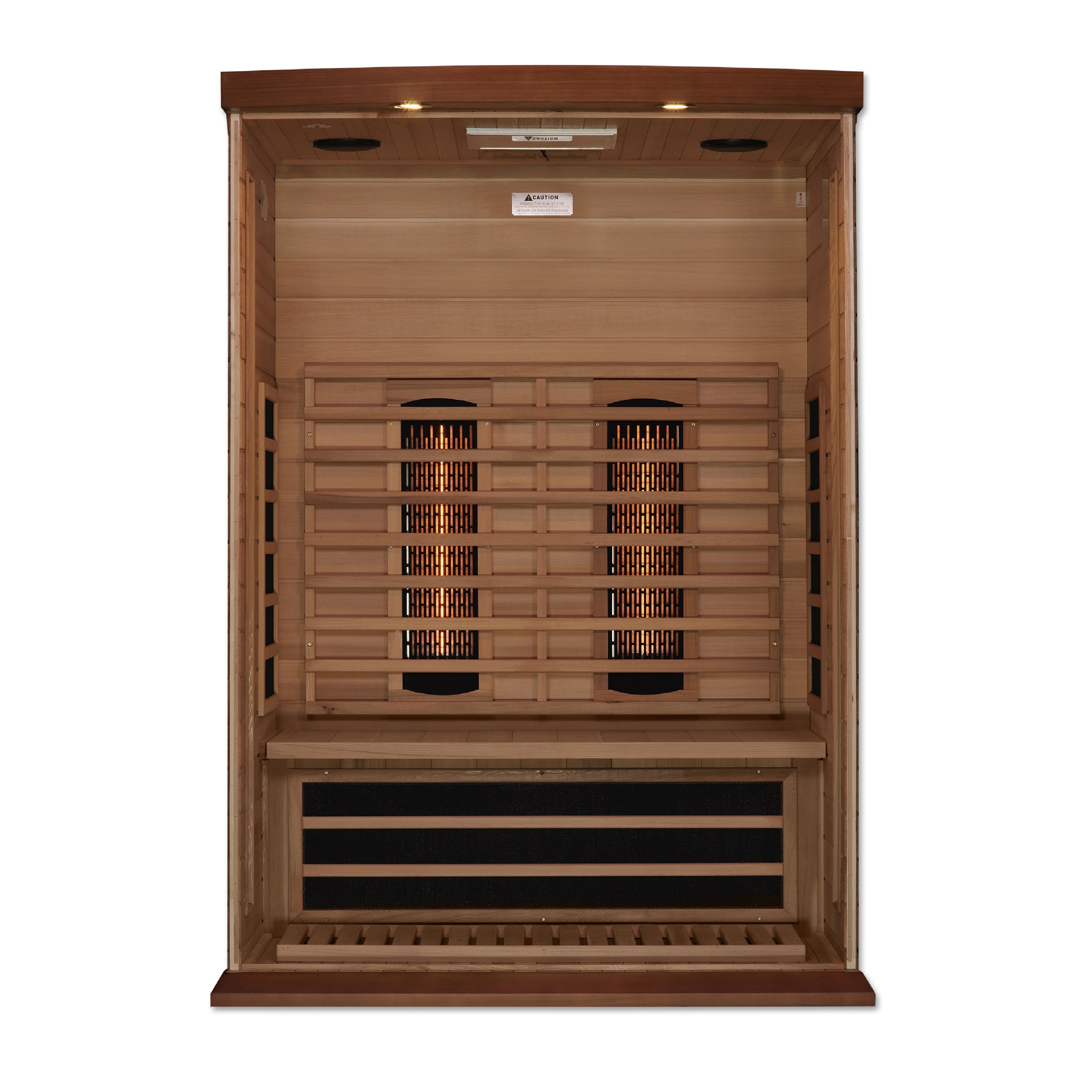 Maxxus 2–Person Full-Spectrum Near-Zero EMF FAR Infrared Sauna (Canadian Red Cedar) — with Chromotherapy & Bluetooth Audio