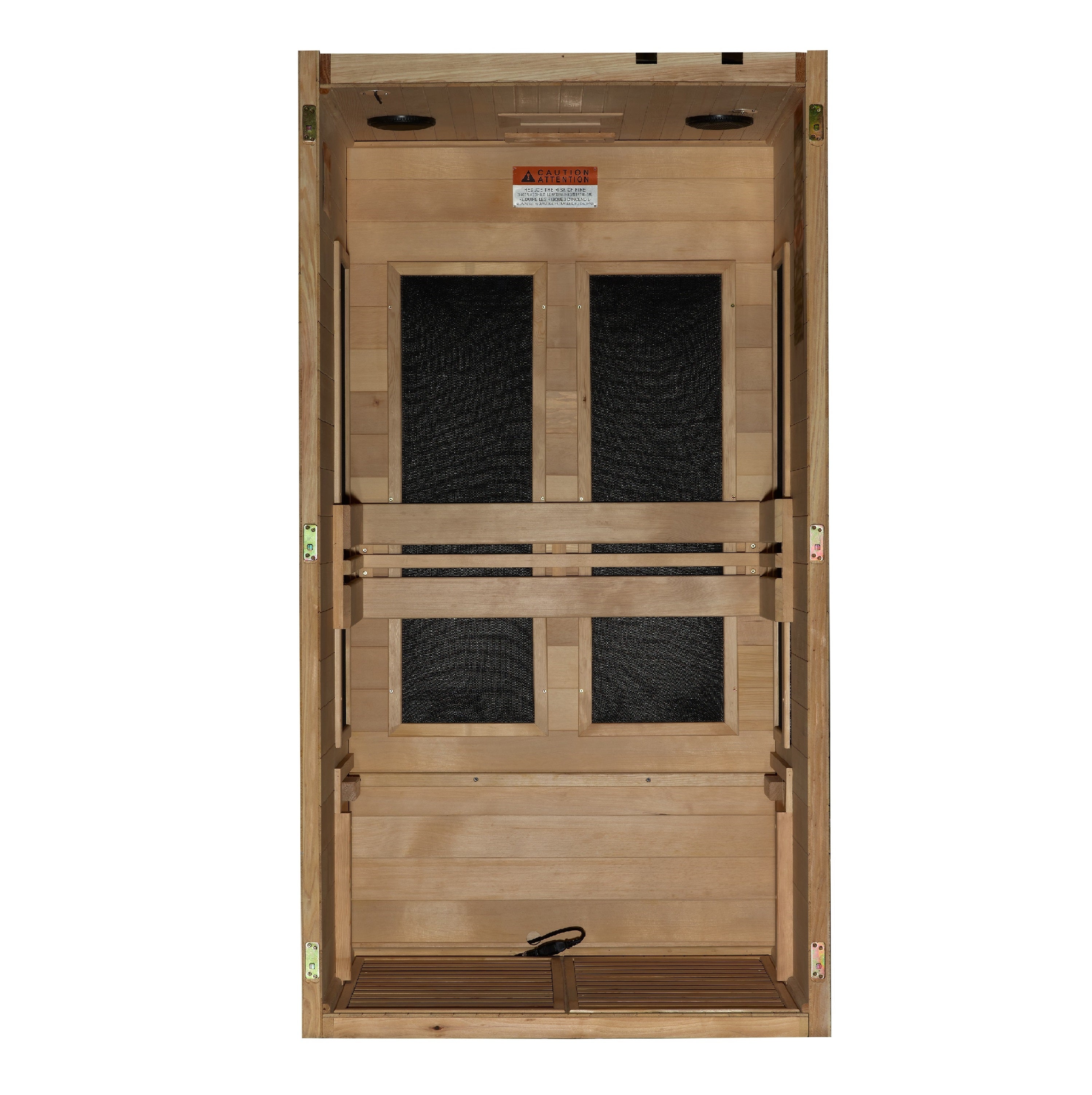 Maxxus S-Line Yoga 1–Person Low-EMF (5–10 mG) FAR Infrared Sauna (Canadian Hemlock) — with Chromotherapy & Bluetooth Audio
