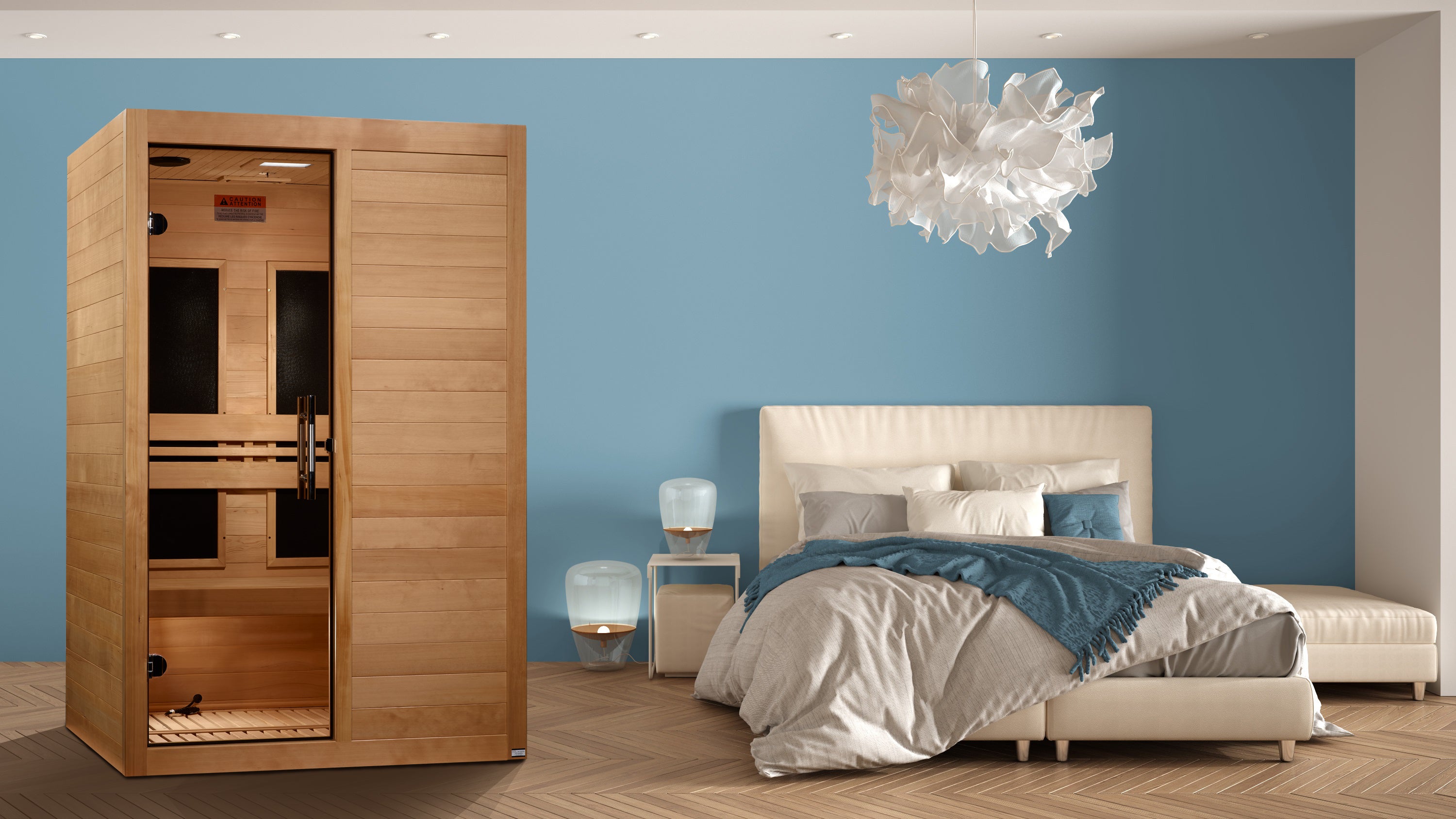 Maxxus S-Line Yoga 2–Person Low-EMF (5–10 mG) FAR Infrared Sauna (Canadian Hemlock) — with Chromotherapy & Bluetooth Audio